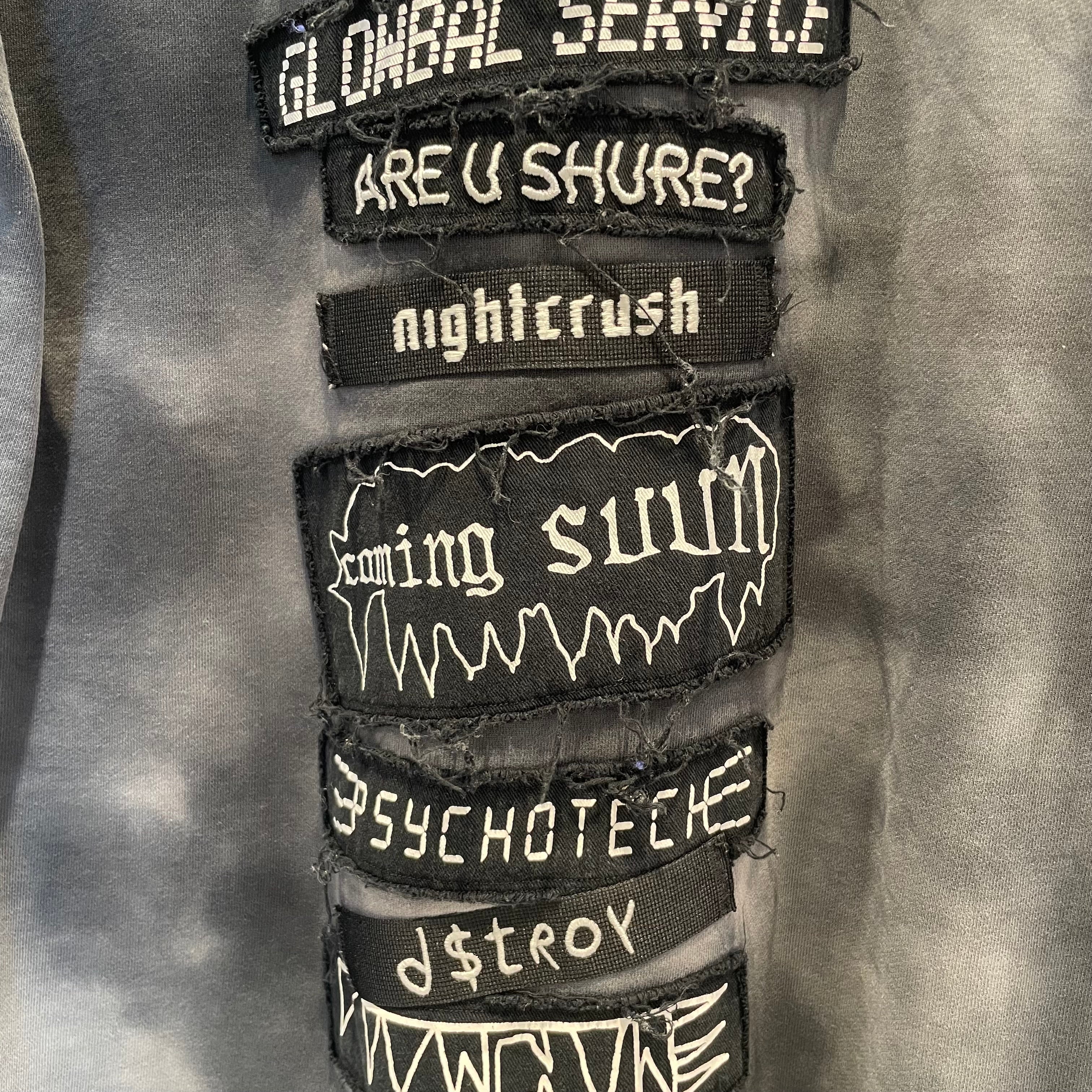 DIESEL/Hoodie/XS/Cotton/GRY/PIERCED POCKET/BACK PATCHES view 3