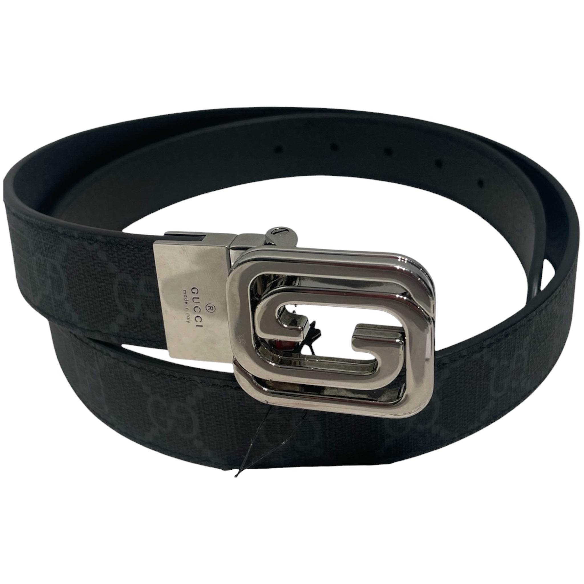 GUCCI/Belt/Monogram/Leather/BLK/Doll 90 view 1