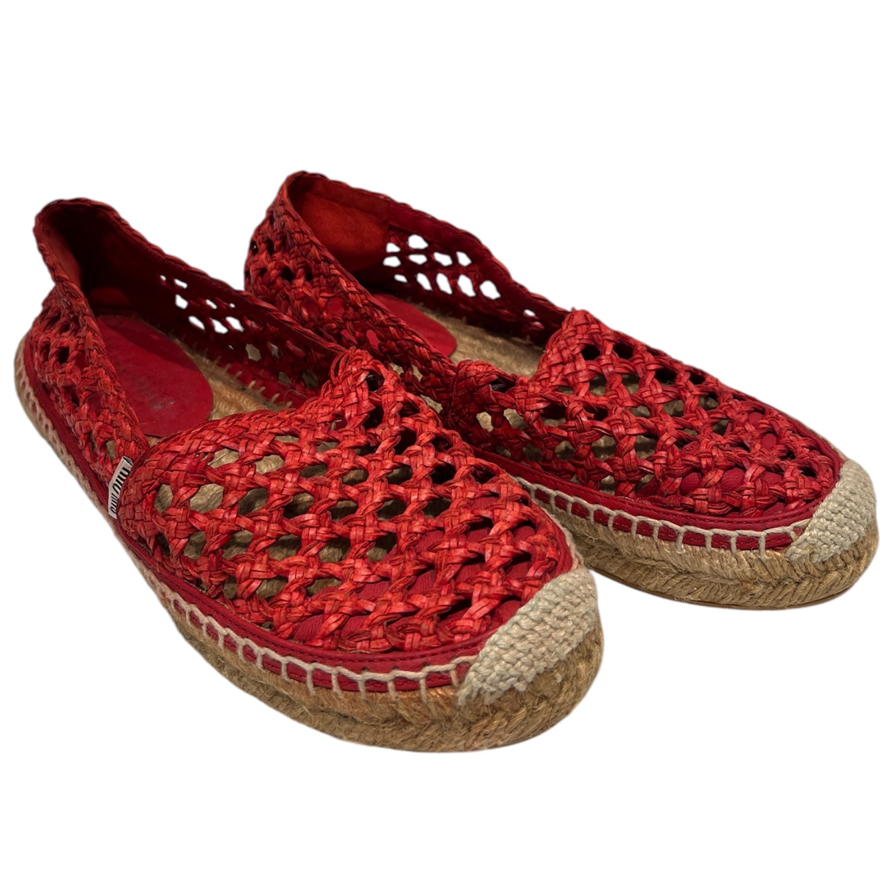 MIU MIU/Espadrilles/EU 37/Cotton/RED/Tassel/ view 1