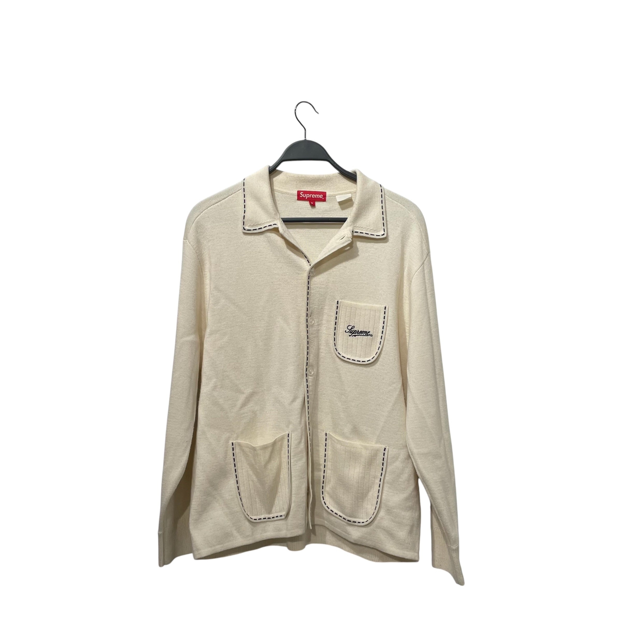 Supreme/Cardigan/M/CRM/BLACK STICH view 1