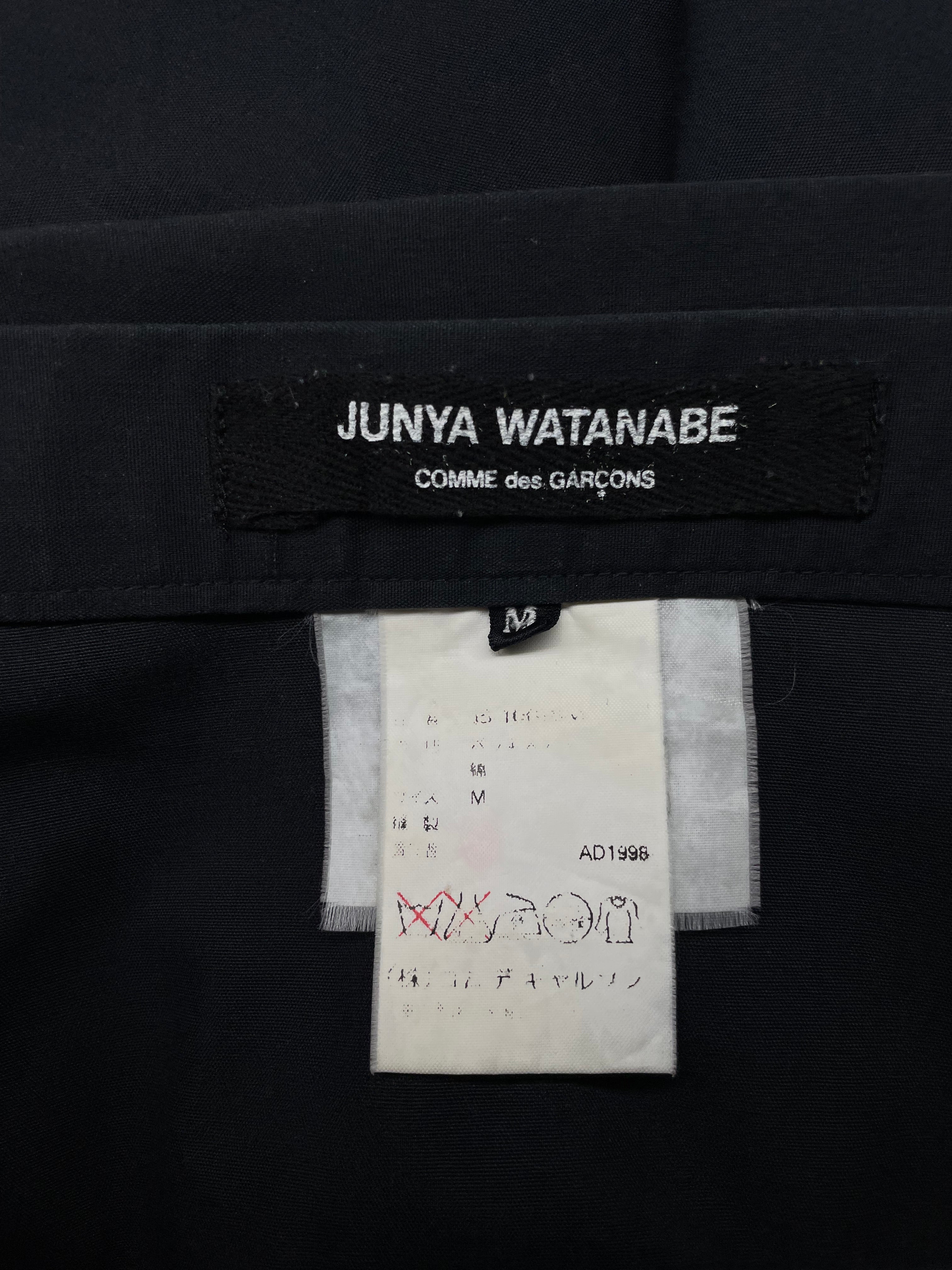 JUNYA WATANABE COMME des GARCONS/Skirt/M/Cotton/BLK/AD1998 RUNWAY DISTRESSED SKIRT view 6