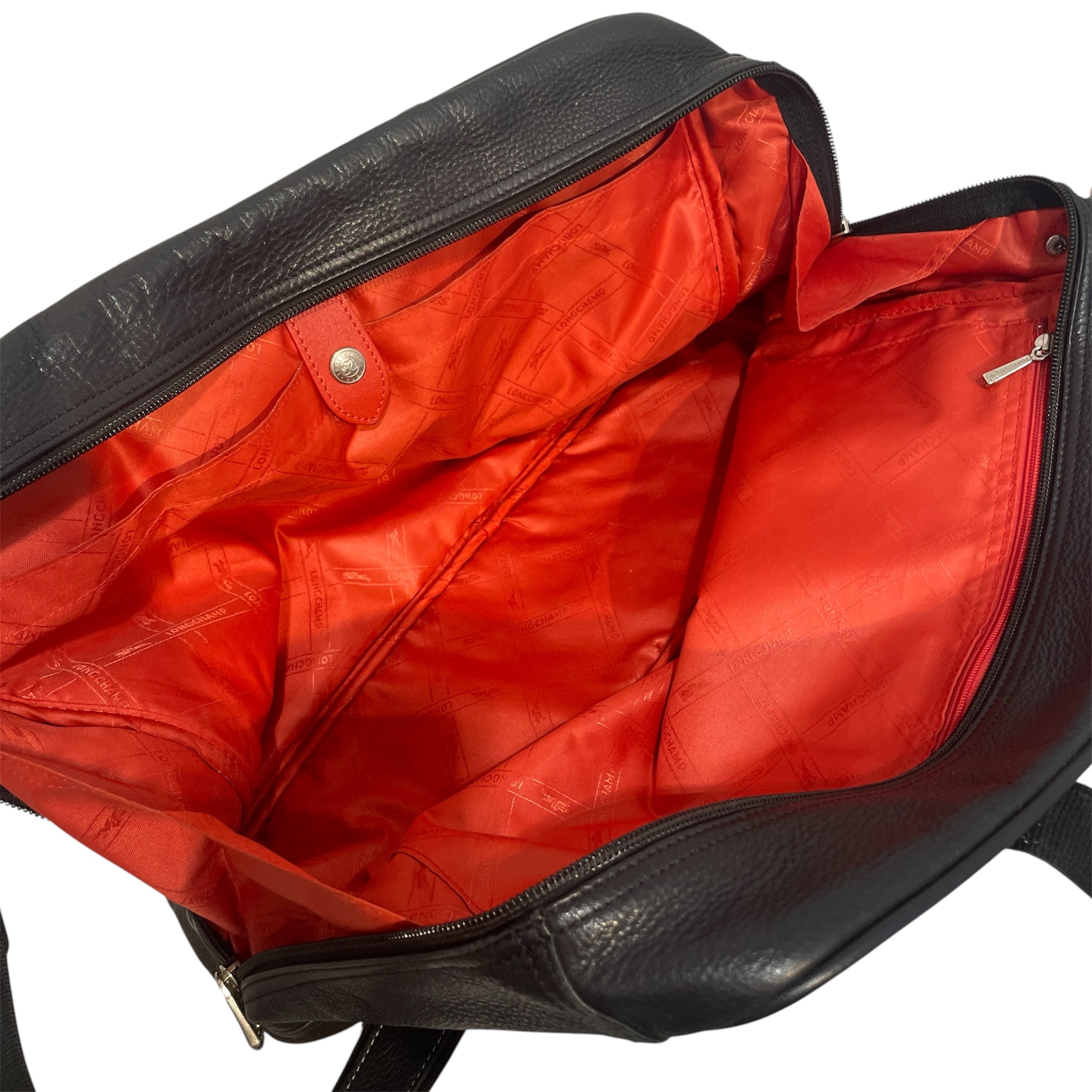 LONGCHAMP/Attache Case/Leather/BLK/Messanger Bag view 5