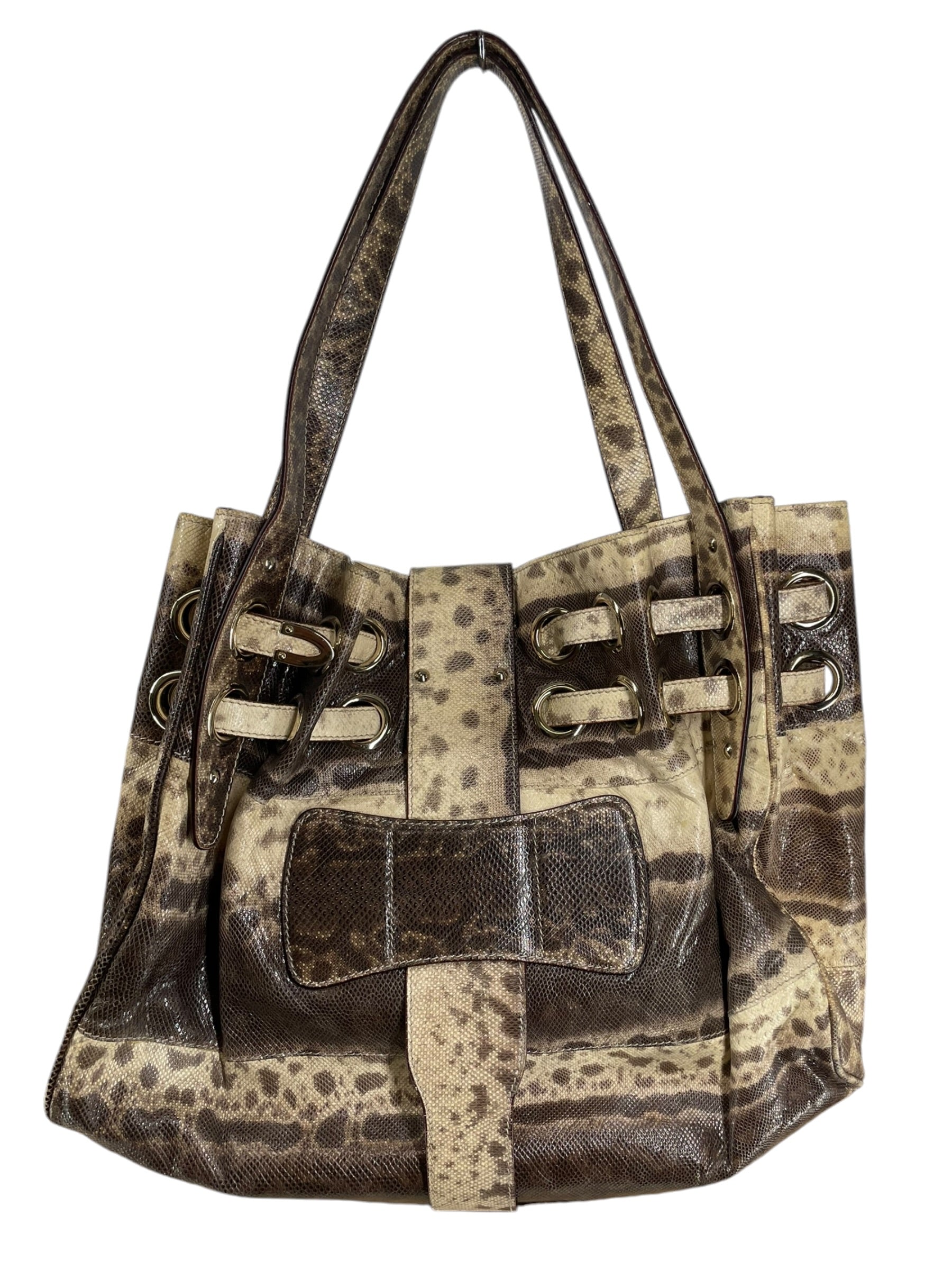 JIMMY CHOO/Bag/Animal Pattern/Leather/BEG/SNAKESKIN KARUNG RAMONA BAG view 2