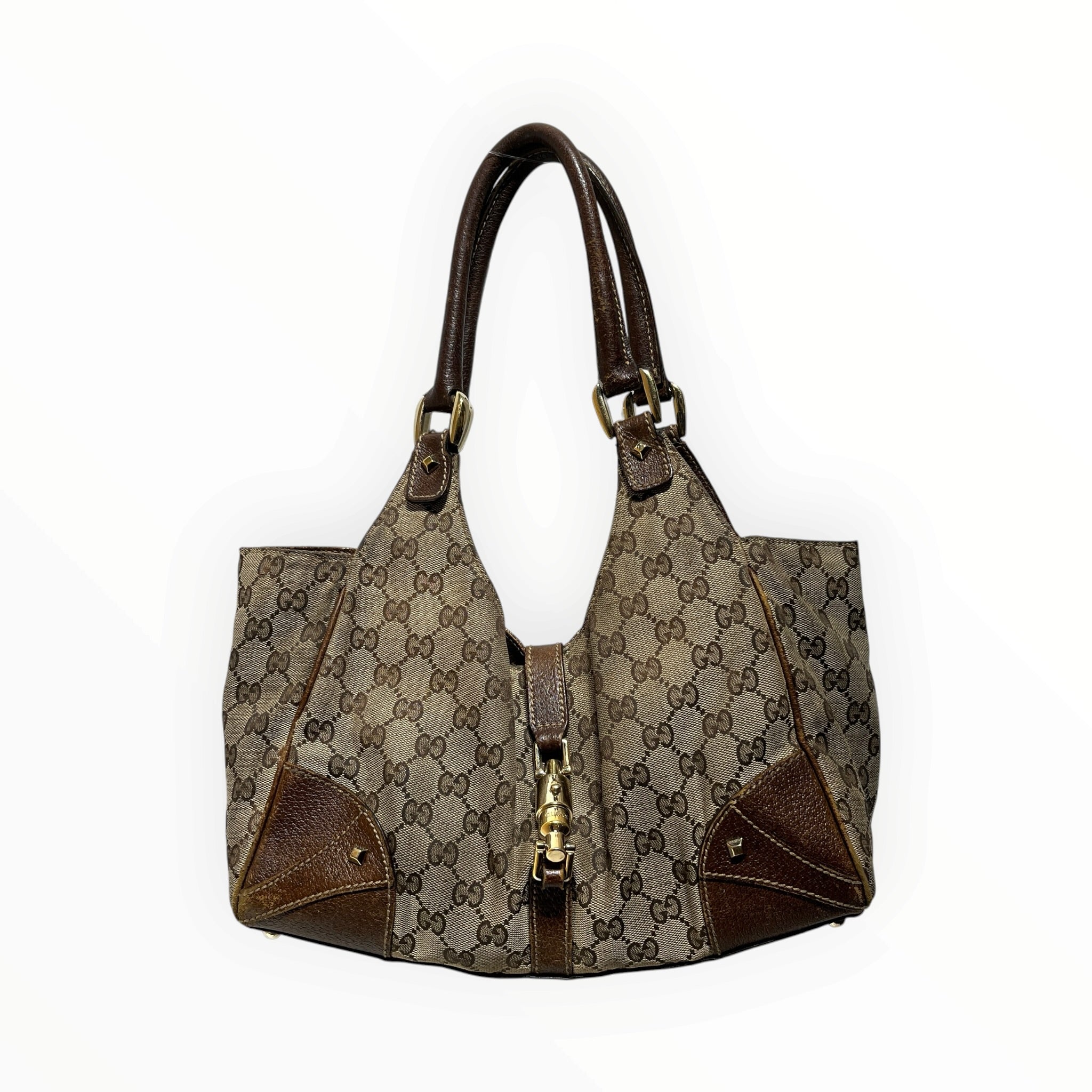 GUCCI/Hand Bag/Cotton/CML/jackie canvas view 1