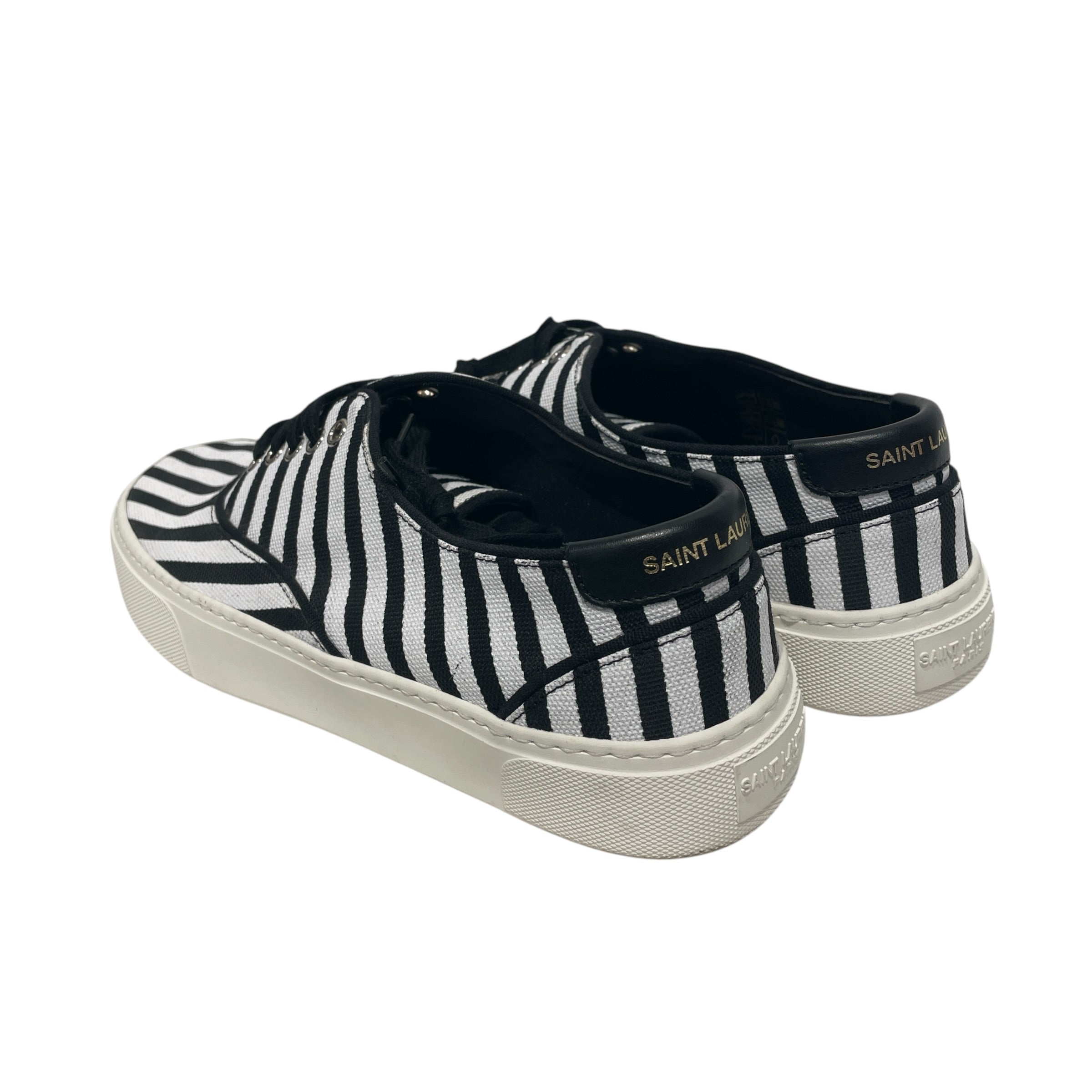 SAINT LAURENT/Low-Sneakers/EU 41/Stripe/Cotton/WHT/ view 2