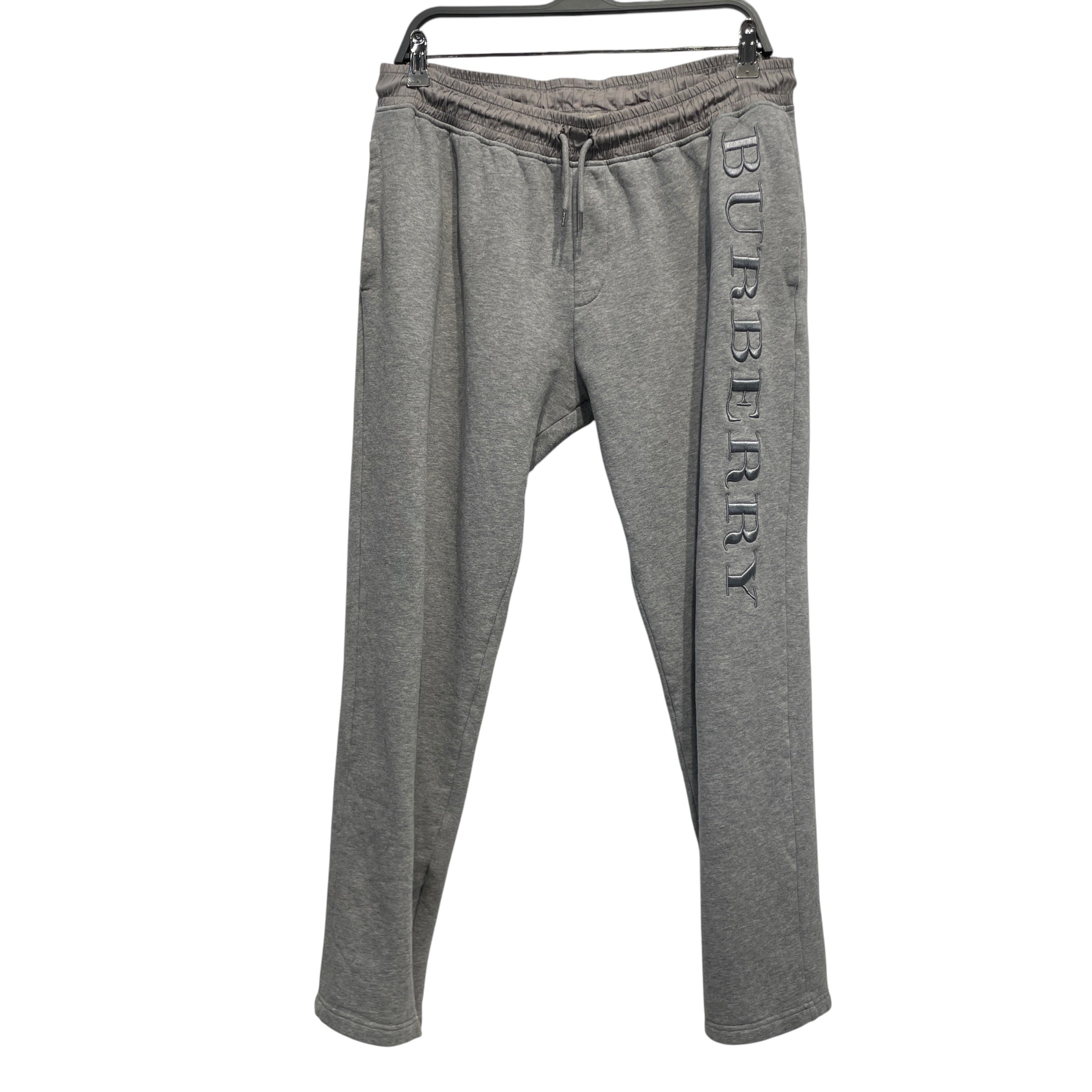 BURBERRY/Straight Pants/XL/Cotton/GRY/LEG LOGO view 1