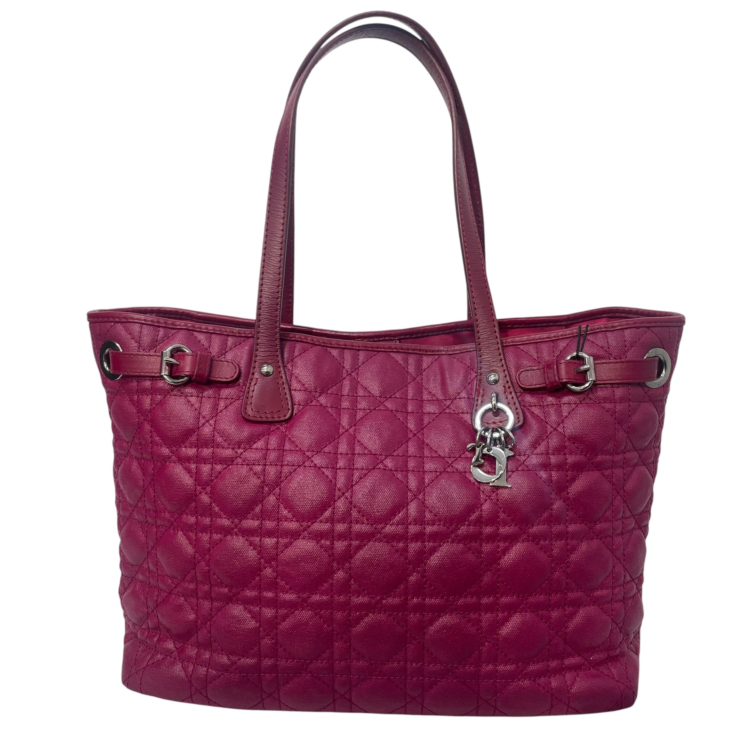 Christian Dior/Tote Bag/Plaid/Leather/PPL/Medum Cannage Panarea view 1