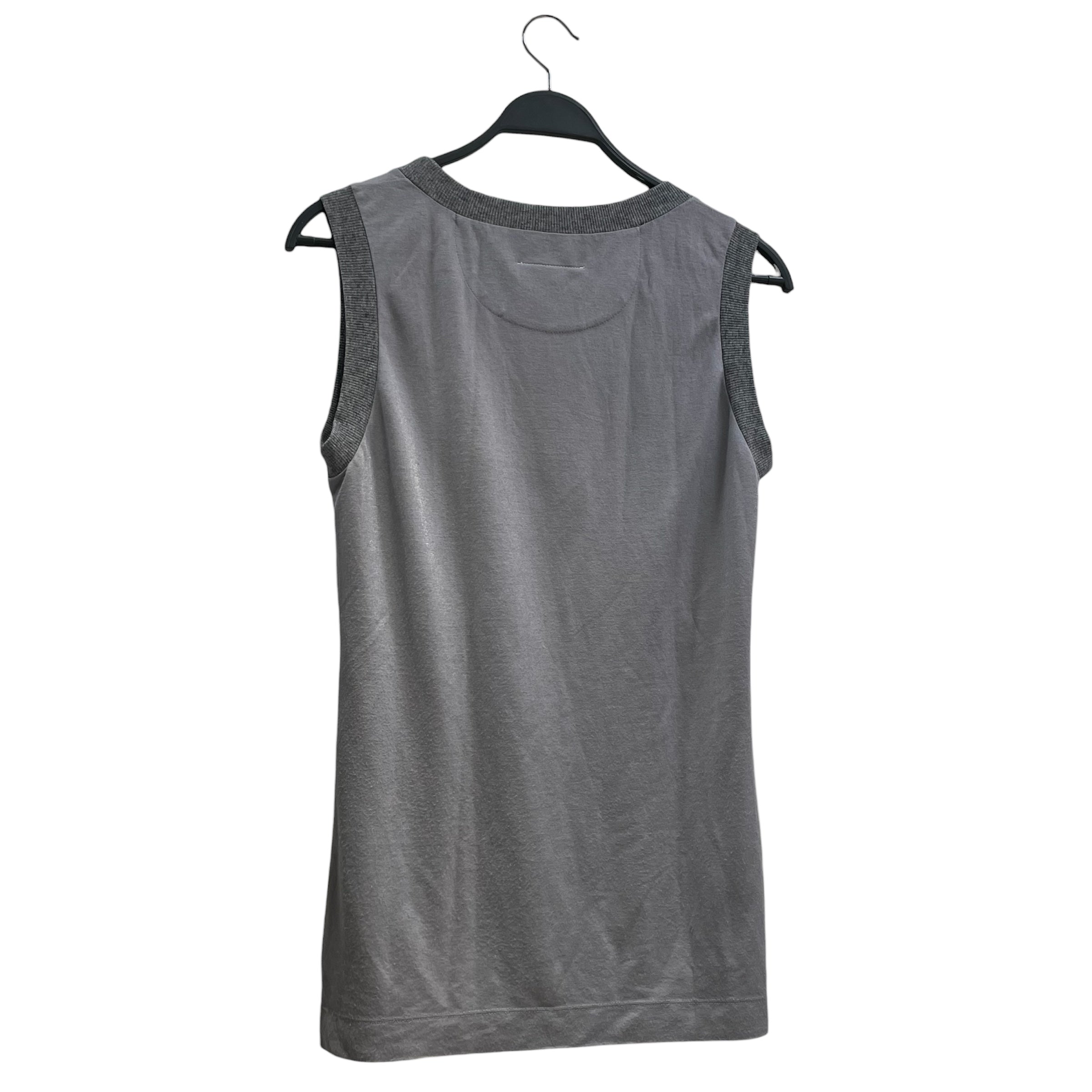 MM6/Tank Top/Cotton/GRY/DARK GRAY HEM/POCKET view 2
