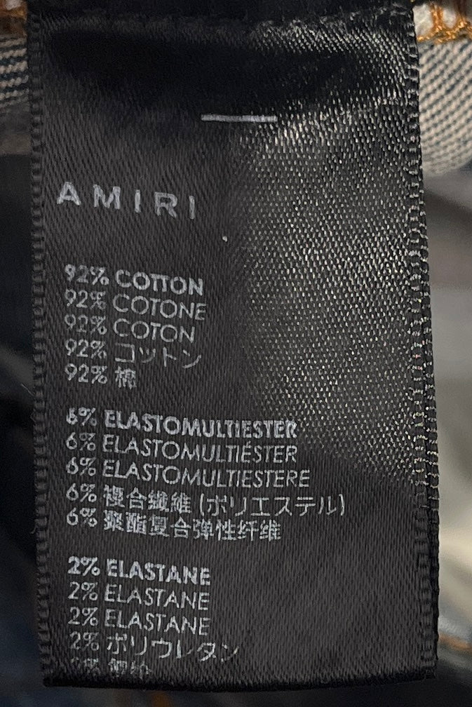 AMIRI/Skinny Pants/35/Cotton/BLU/AMIRI logo on leg view 6