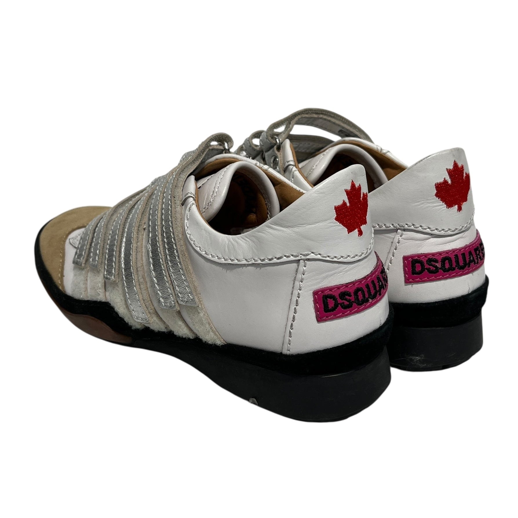 DSQUARED2/Low-Sneakers/EU 38/Leather/WHT/MULTI STRAP view 2