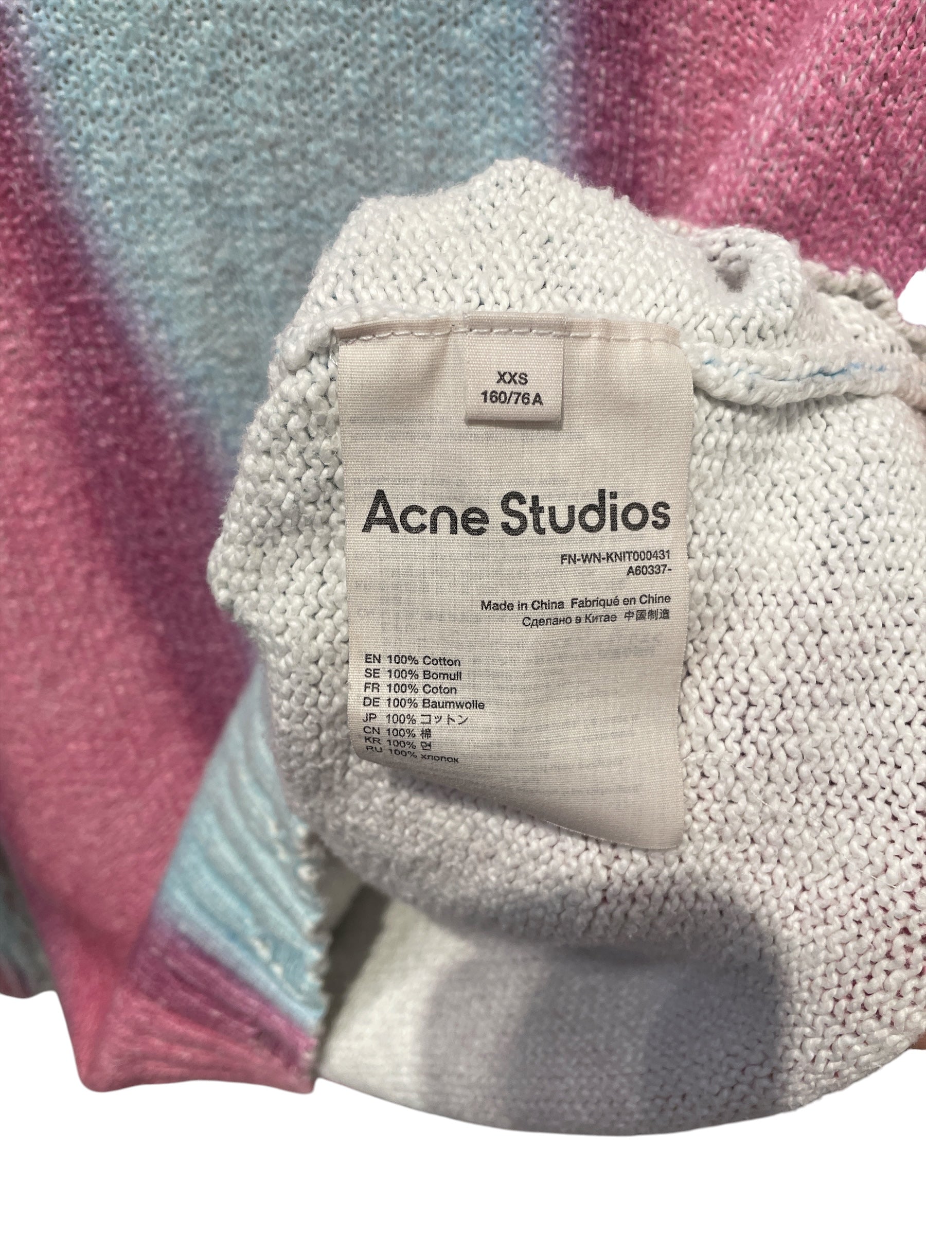 Acne Studios/Sweater/S/Stripe/Cotton/MLT/pnk and blue stripes view 4