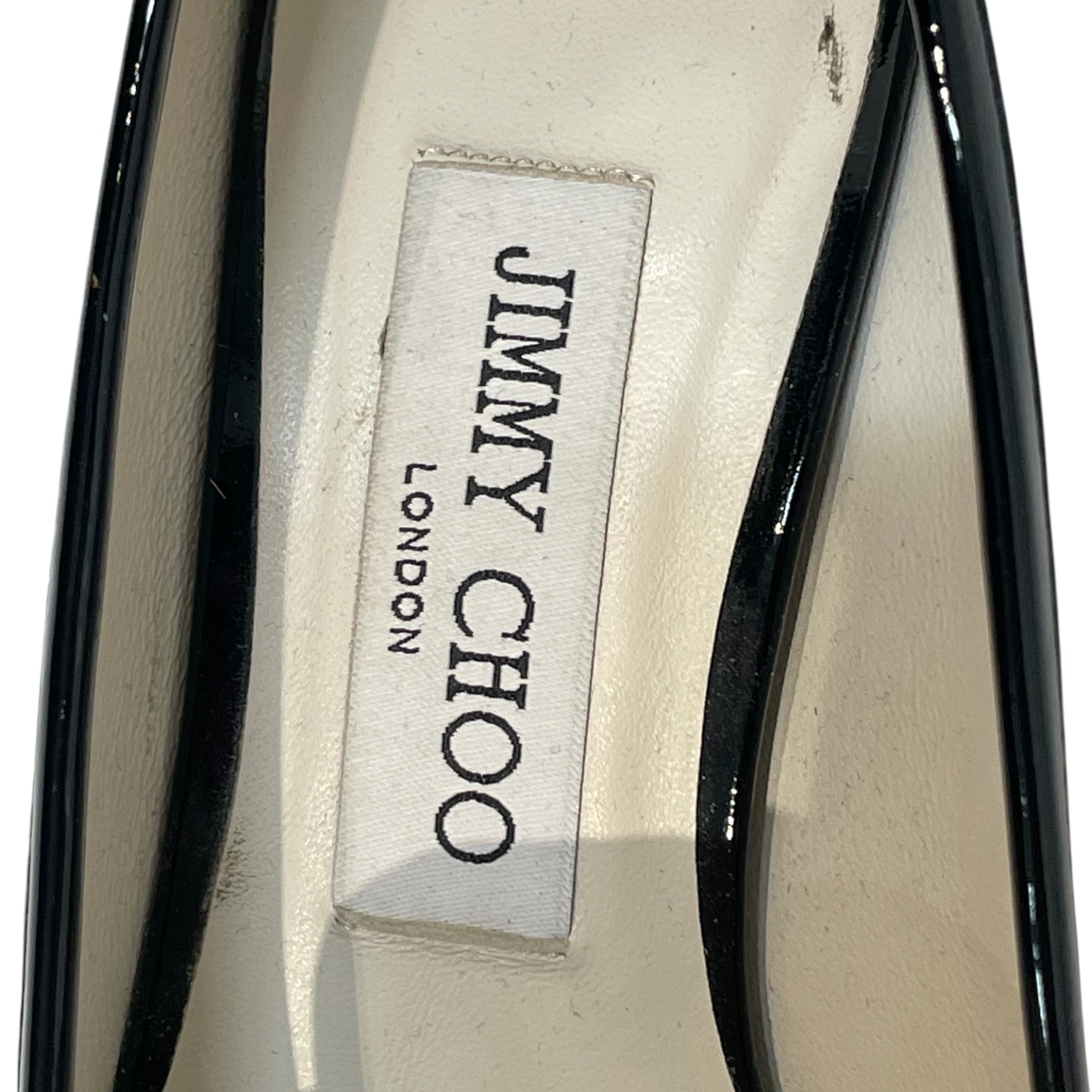 JIMMY CHOO/Heels/EU 36.5/Border/Leather/WHT/pump block heels view 3