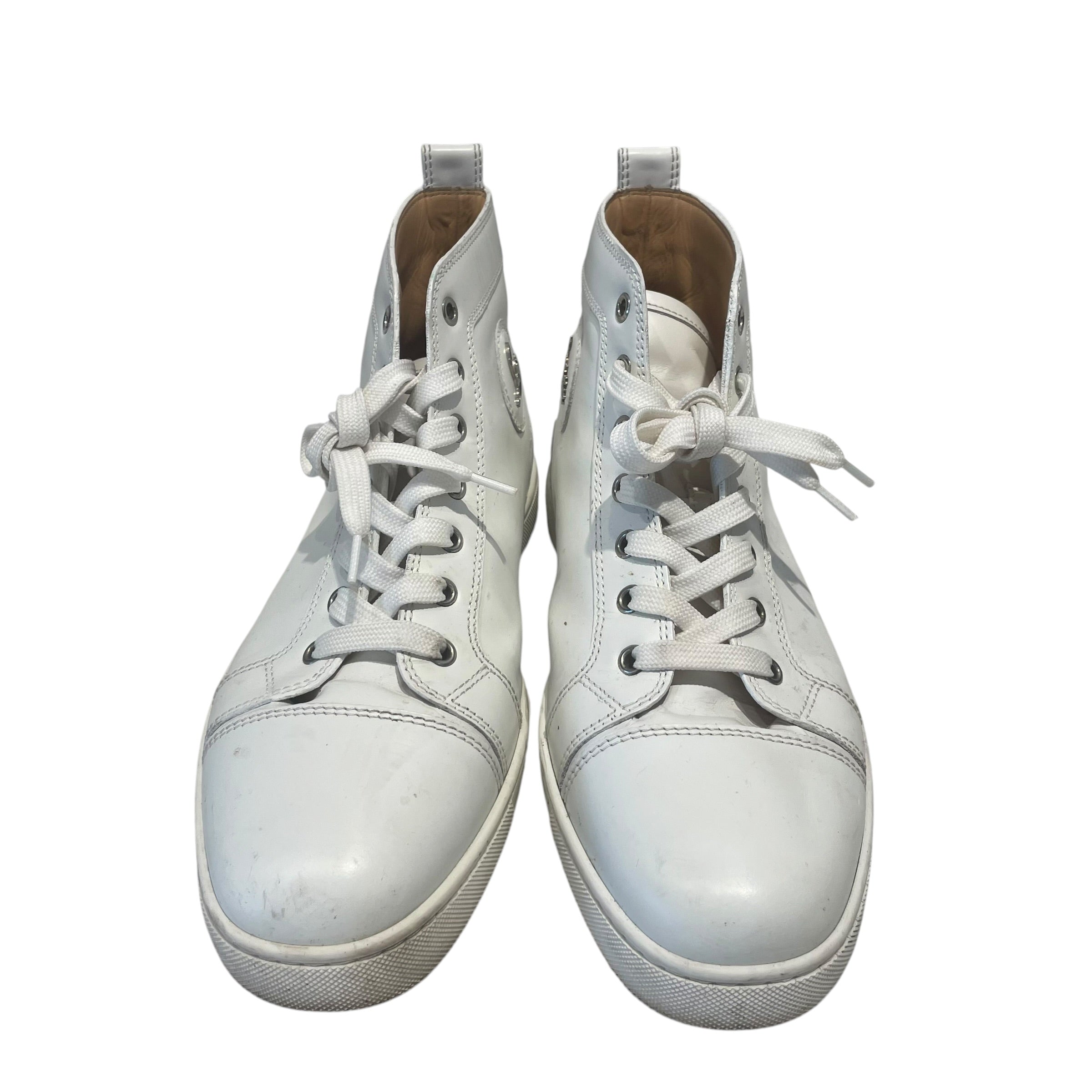 Christian Louboutin/Hi-Sneakers/US 9/Leather/WHT/Flat White High Sneakers view 3