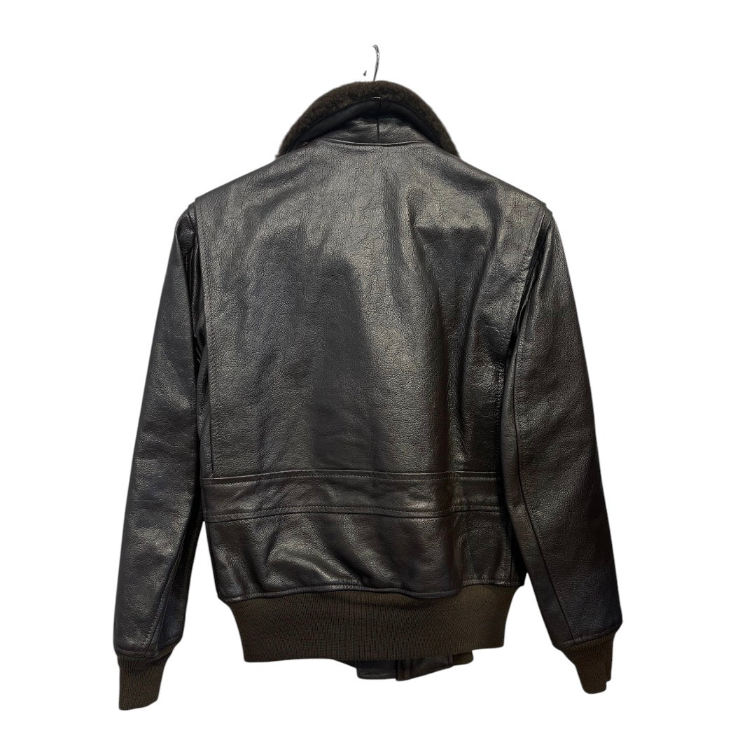 AVIREX/Military Jkt/38/Leather/BRW/ view 2