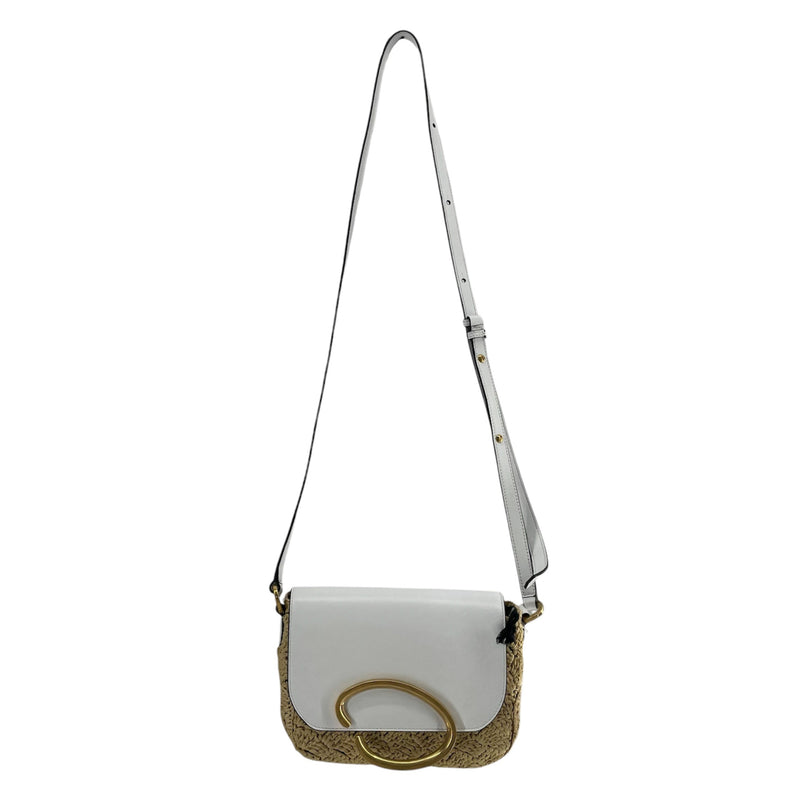 Oscar de laRenta/Cross Body Bag/WHT/RAFFIA NAPPA