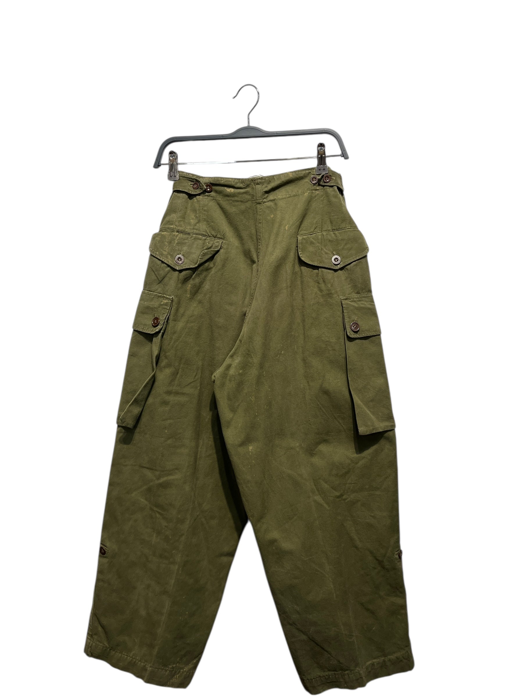 Vintage/Straight Pants/S/Cotton/GRN/1950s Military Pants view 2