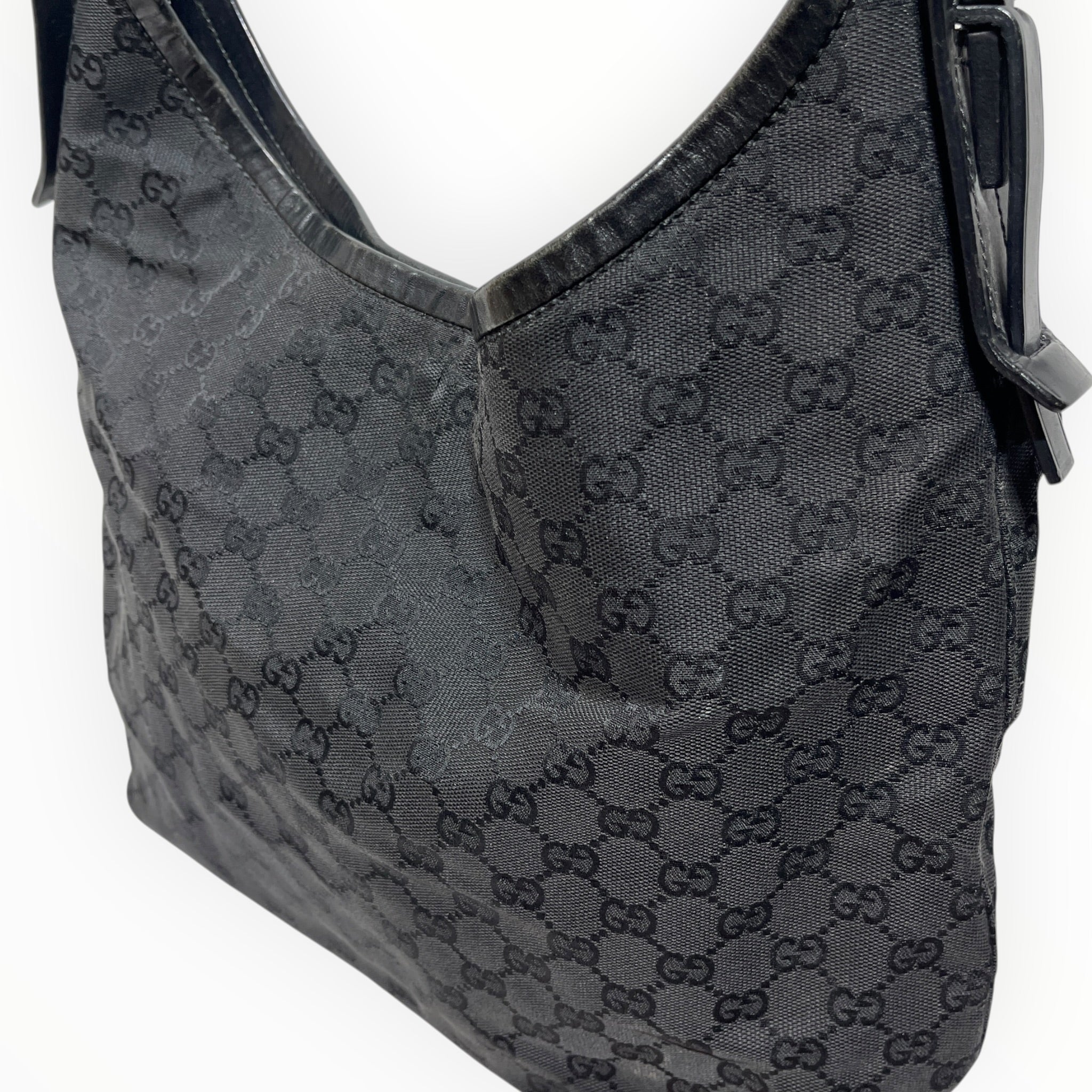GUCCI/Hand Bag/Monogram/Cotton/BLK/GG CANVAS SHOULDER BAG view 5