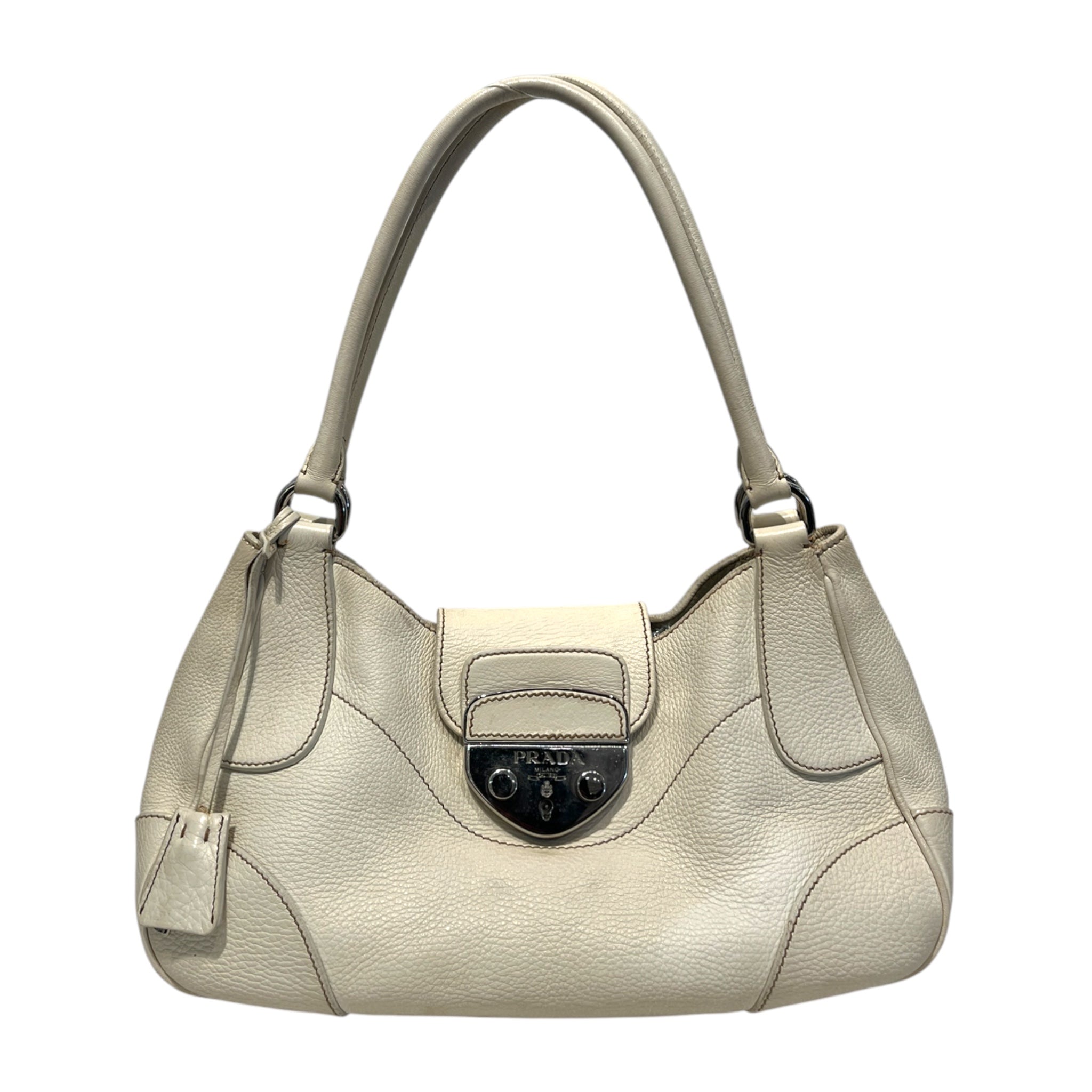 PRADA/Hand Bag/Leather/CRM/7 6 view 1