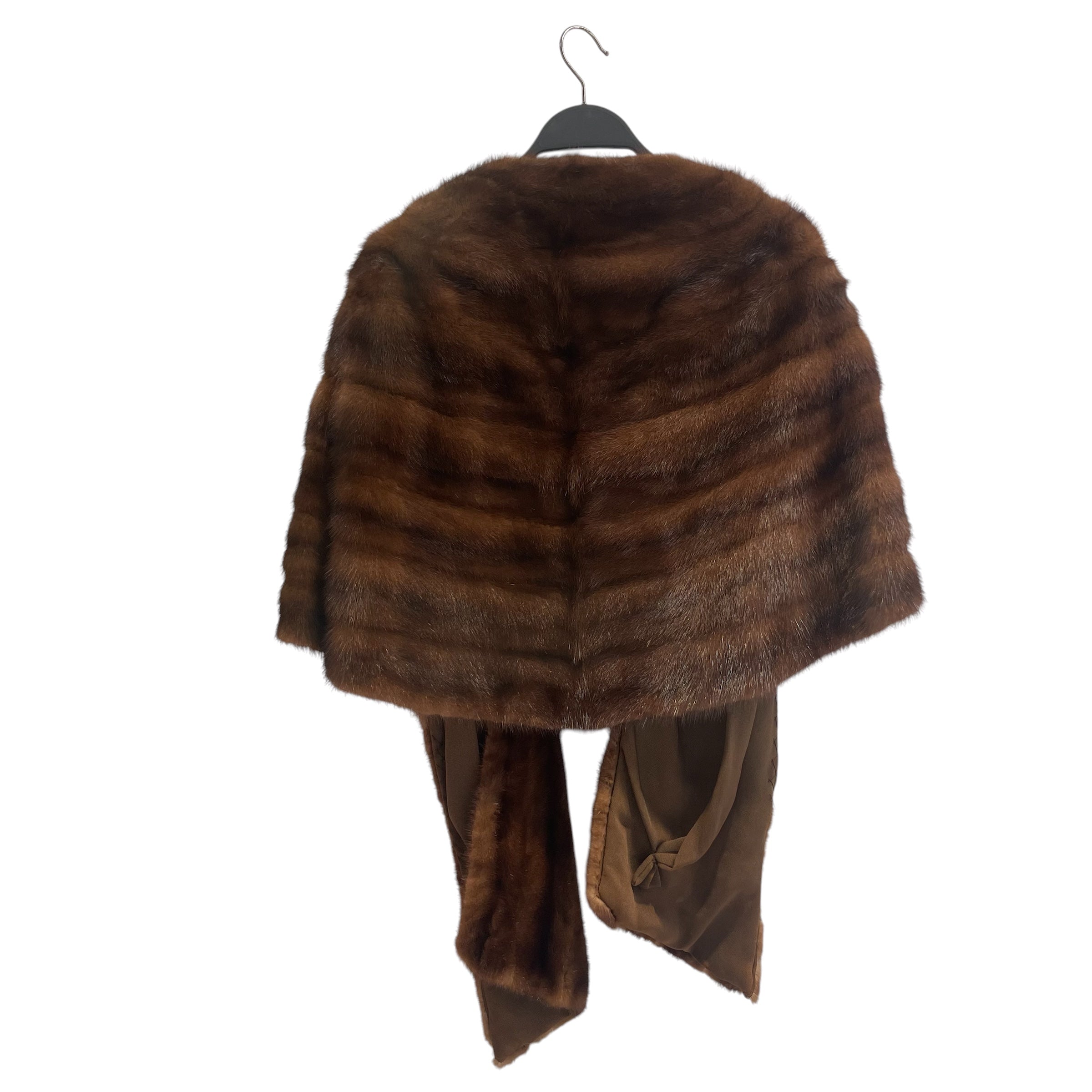 FrankCollin/Poncho/Fur/BRW/mink shawl view 2