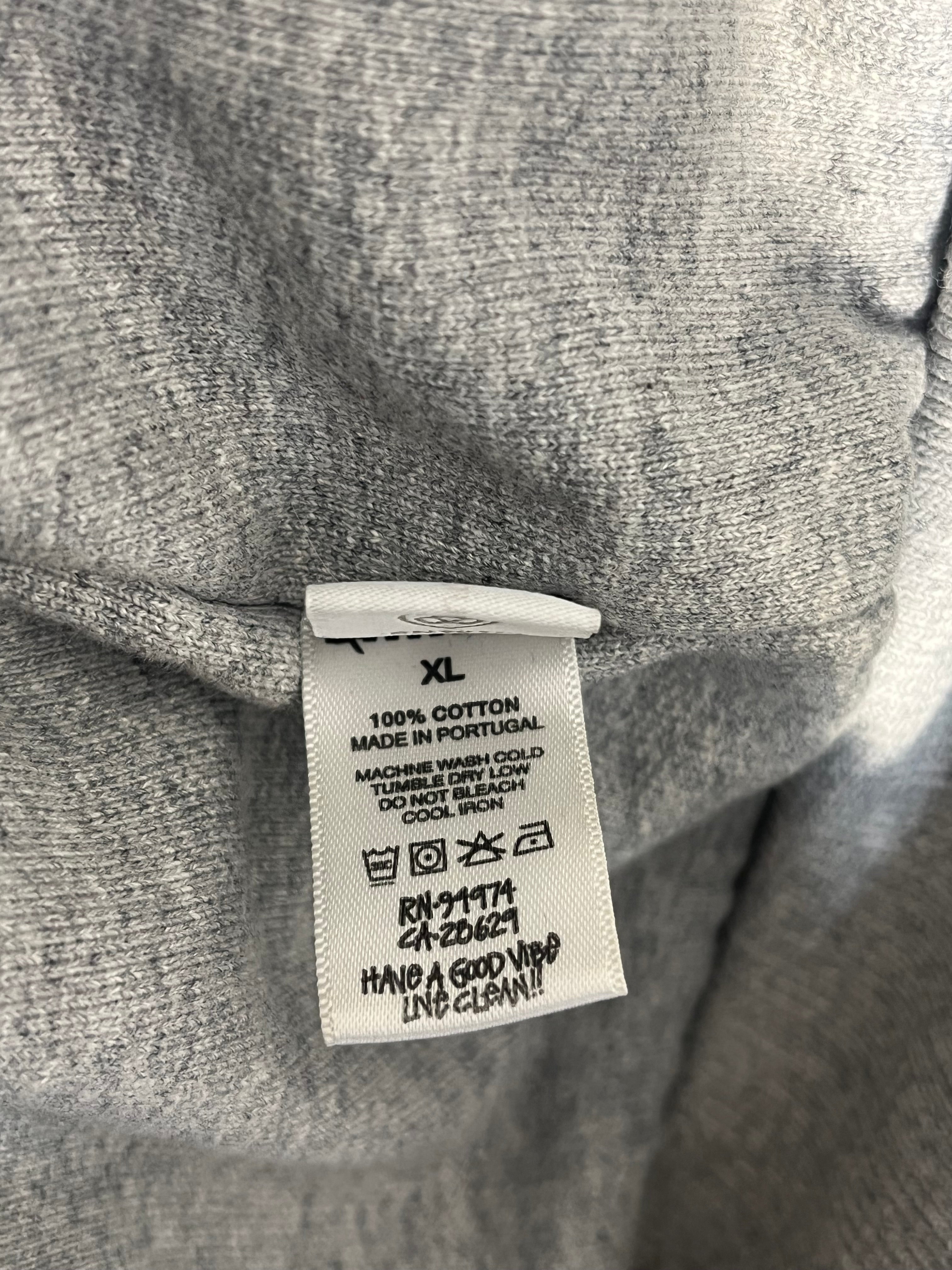 STUSSY/Zip Up Hoodie/XL/Cotton/GRY/DOUBLE FACE HEATHER PATCH LEFT view 4