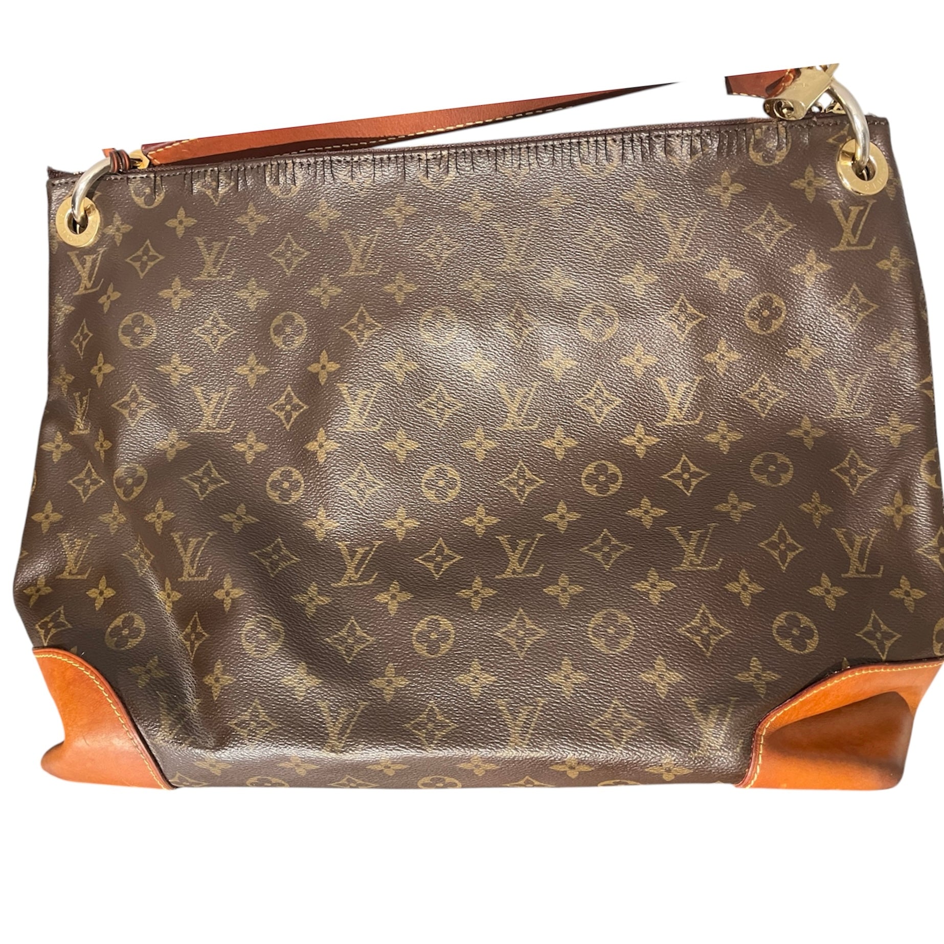 LOUIS VUITTON/Hand Bag/Monogram/Leather/BRW/du1127 view 6