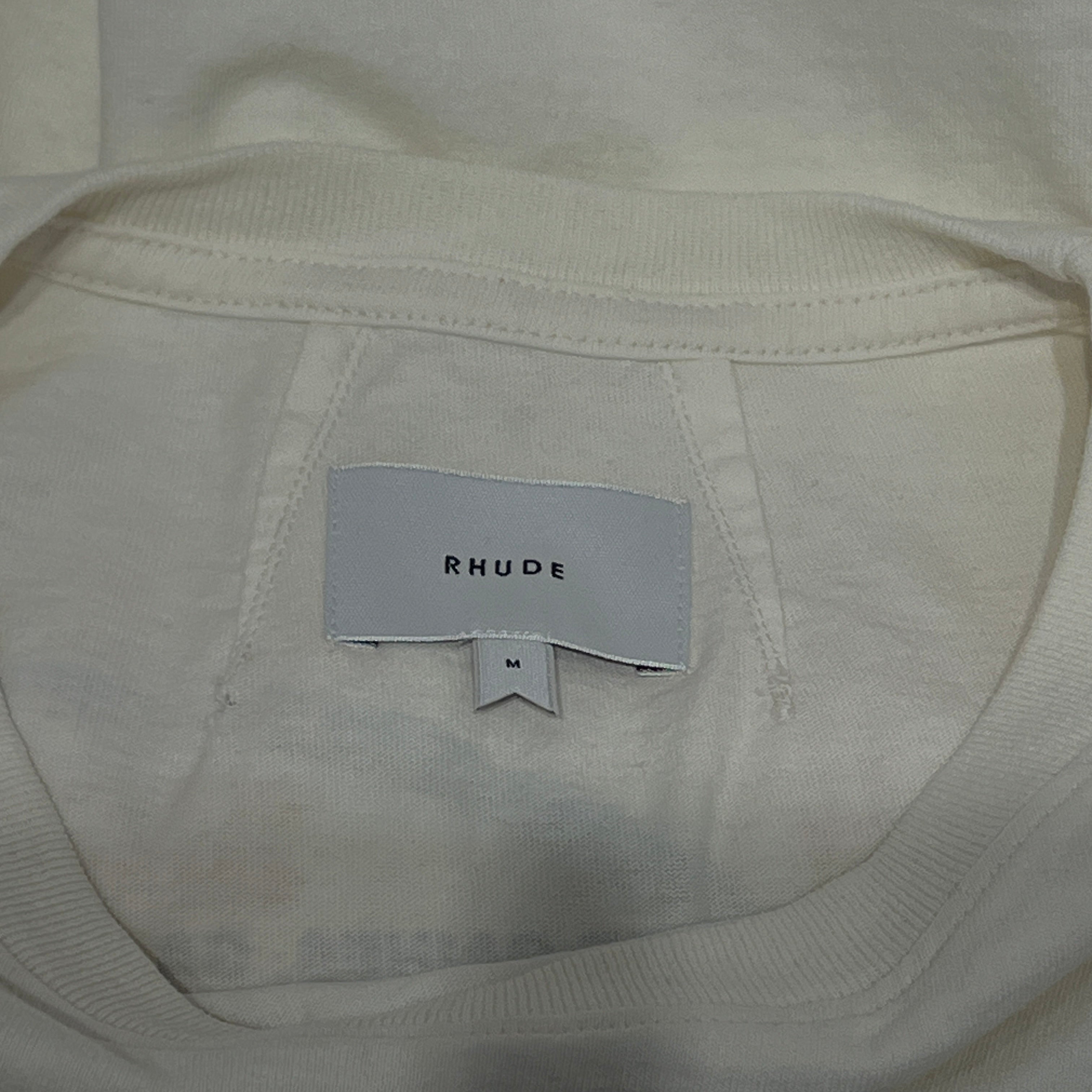 RHUDE/T-Shirt/M/Cotton/WHT/race car view 3