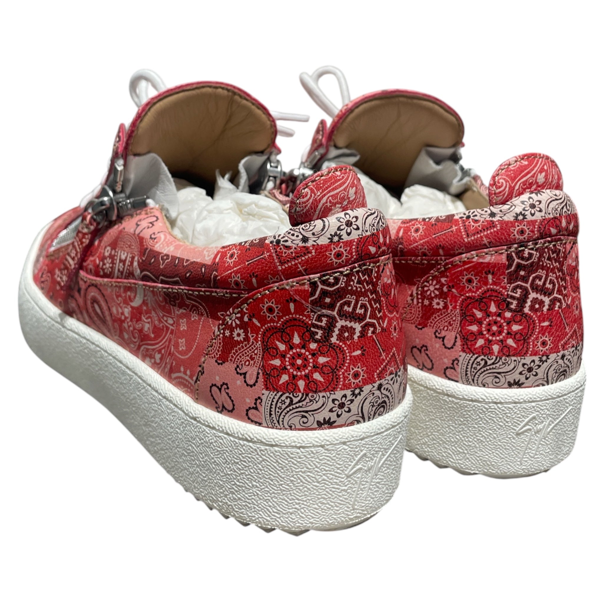 Giuseppe Zanotti/Low-Sneakers/EU 43/Paisley/RED/Low Top Zip Sneaker view 2