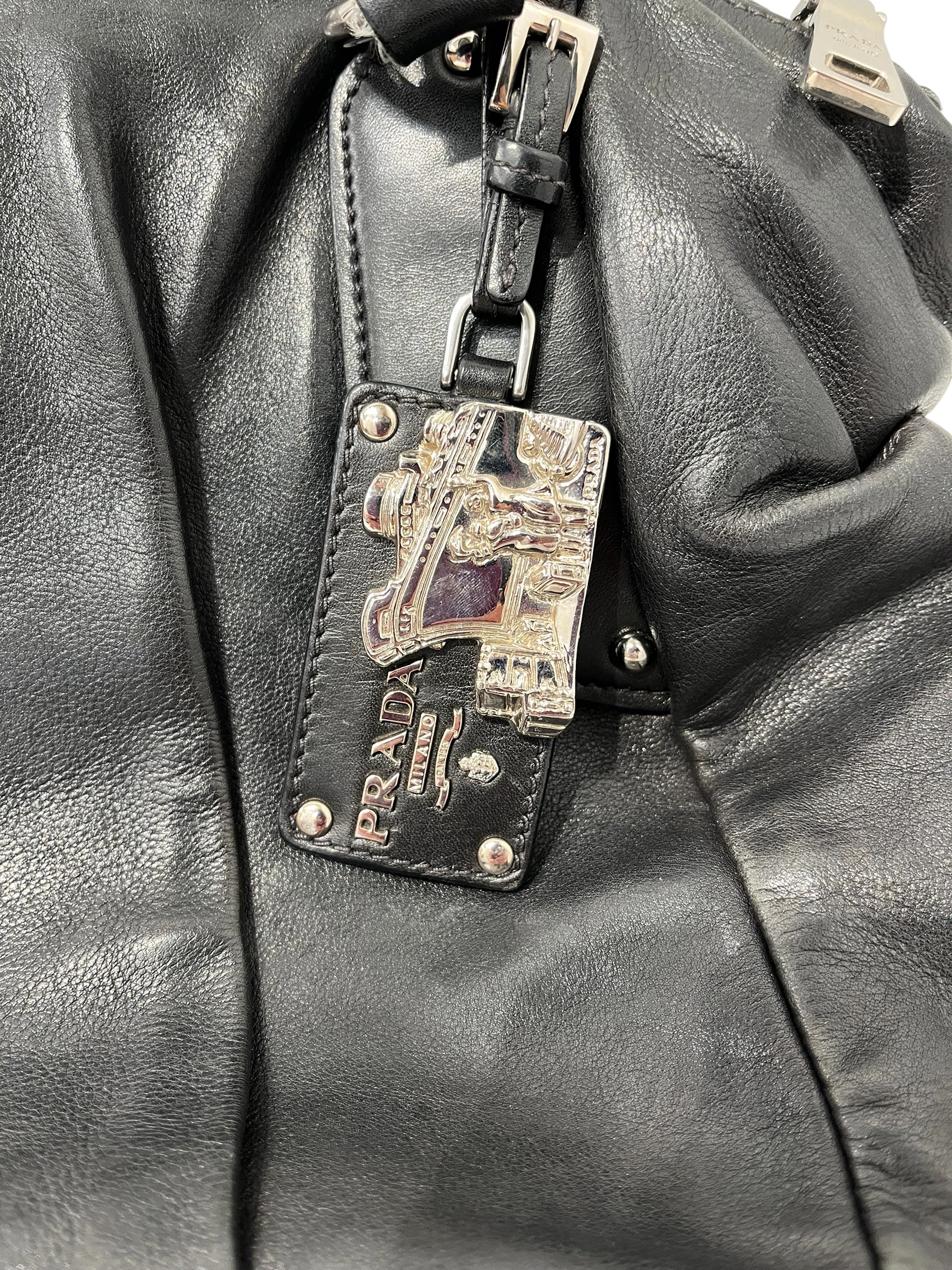 PRADA/Bag/Leather/BLK/LEATHER BOWLER BAG view 11