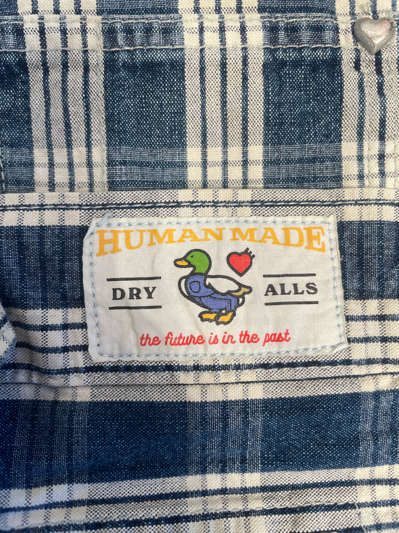 HUMAN MADE/Denim Jkt/L/Denim/BLU/Plaid/Work Jacket
