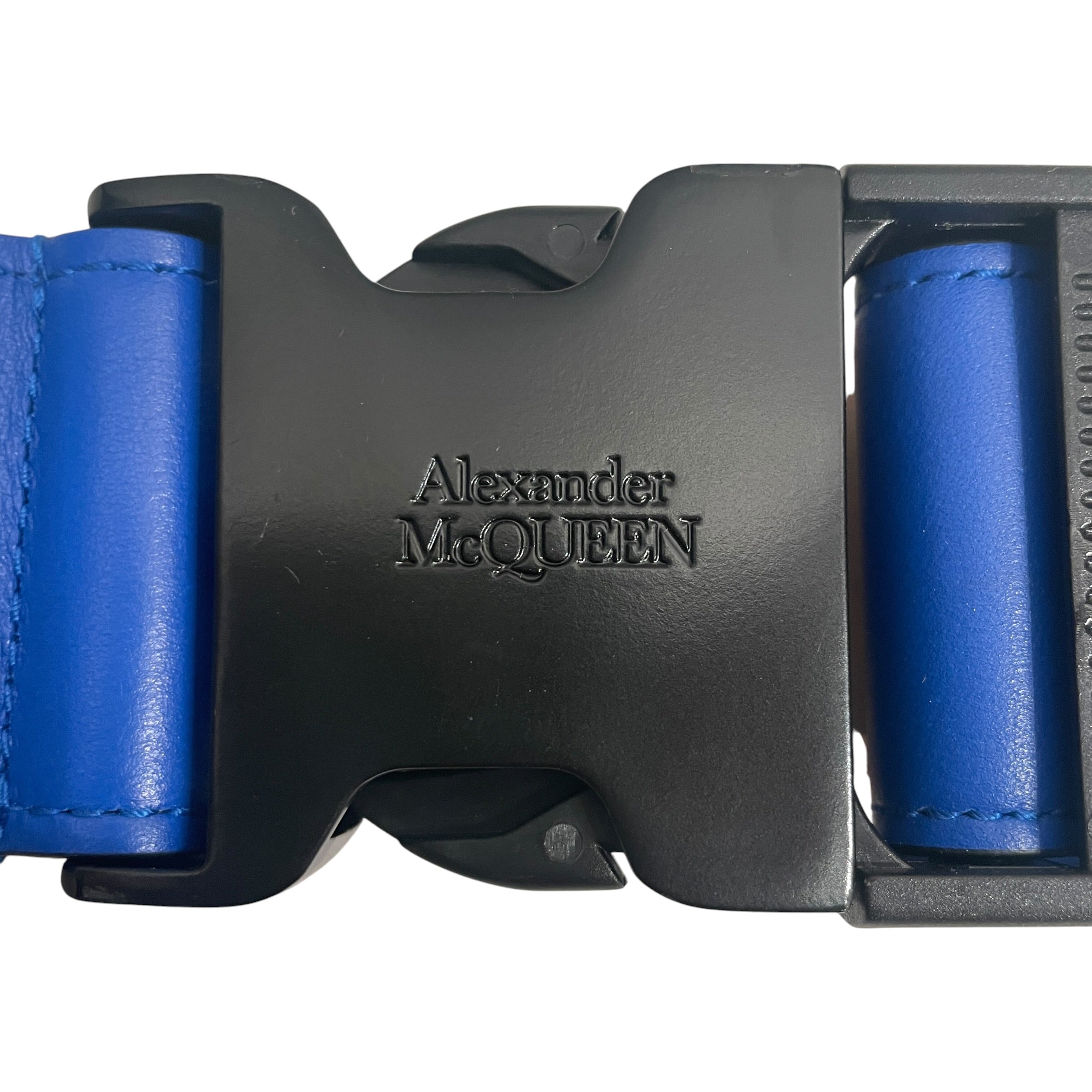 Alexander McQueen/Belt/Leather/BLU/668942 BUCKLE BELT view 3