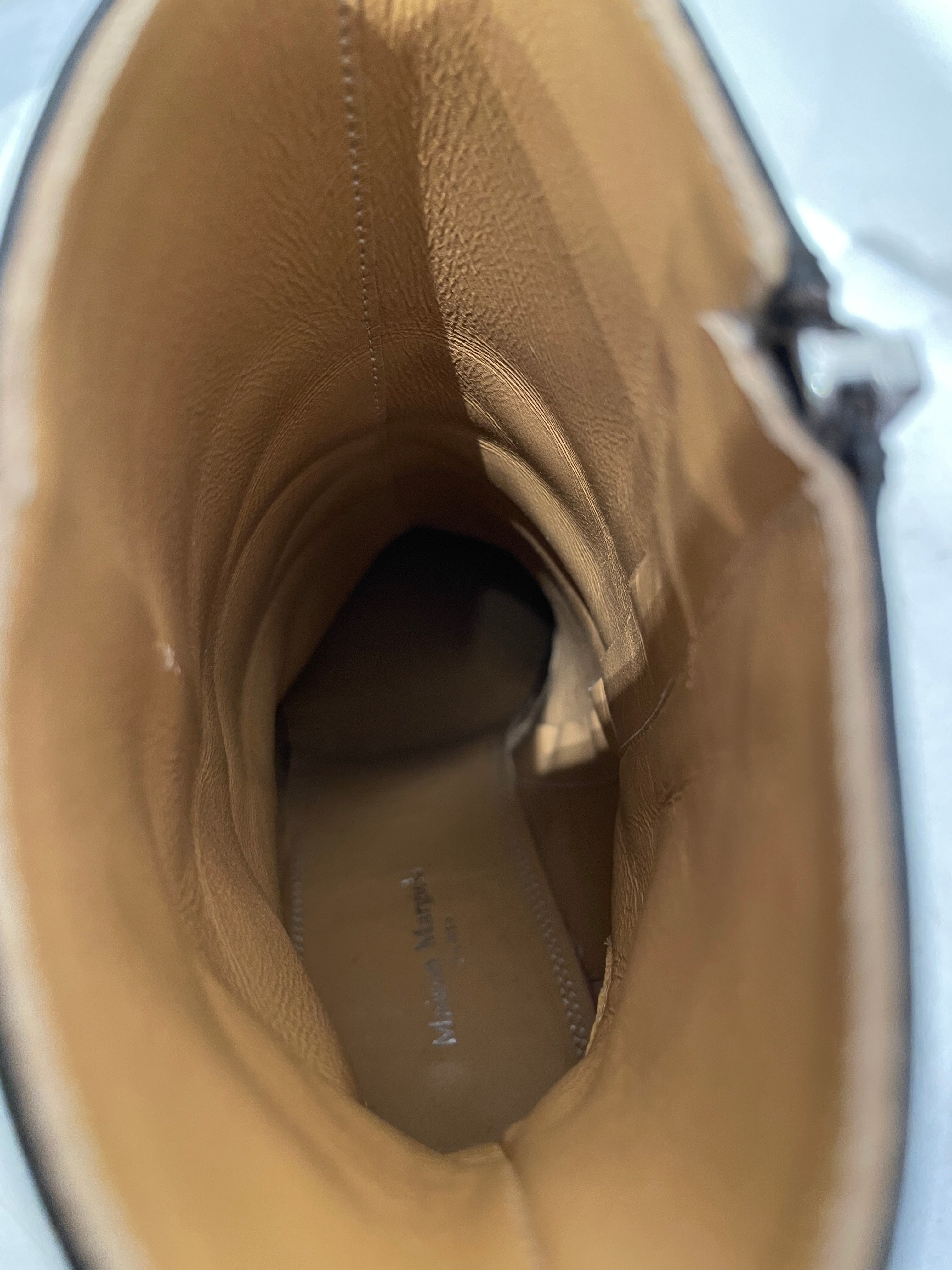 Maison Margiela/Boots/EU 38.5/Leather/BLK/FOUR STITCH / CORK CUT OUT view 4