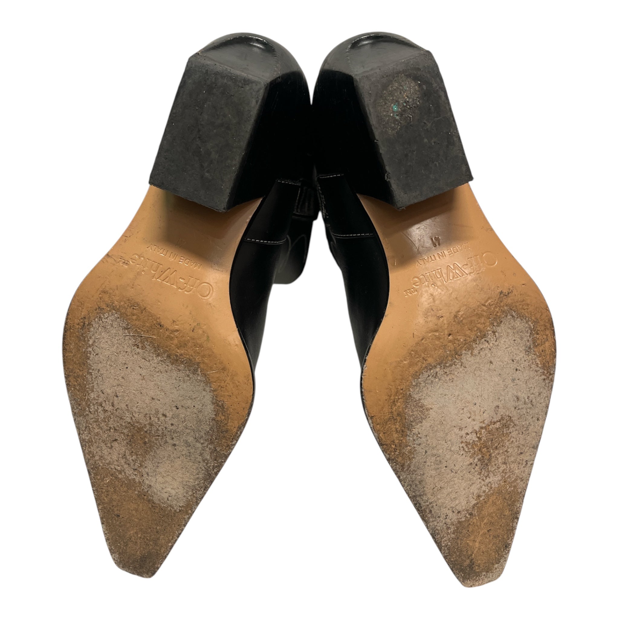 OFF-WHITE/Cowboy Boots/EU 41/Leather/BLK/WHITE STITCH TALL COWBOY BOOT view 7