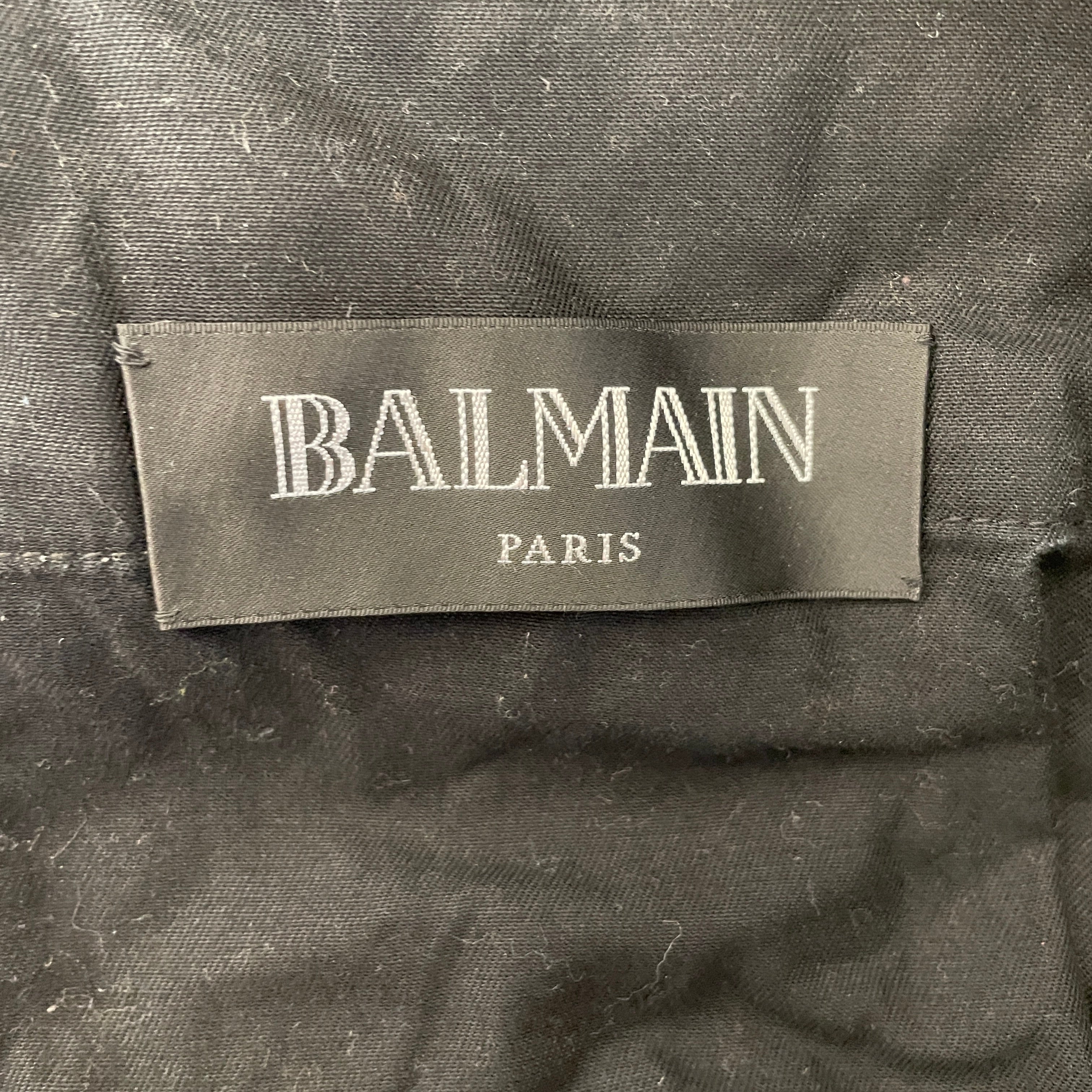 BALMAIN/Denim Jkt/54/Cotton/BLK/BALMAIN PARIS DENIM JACKET view 3
