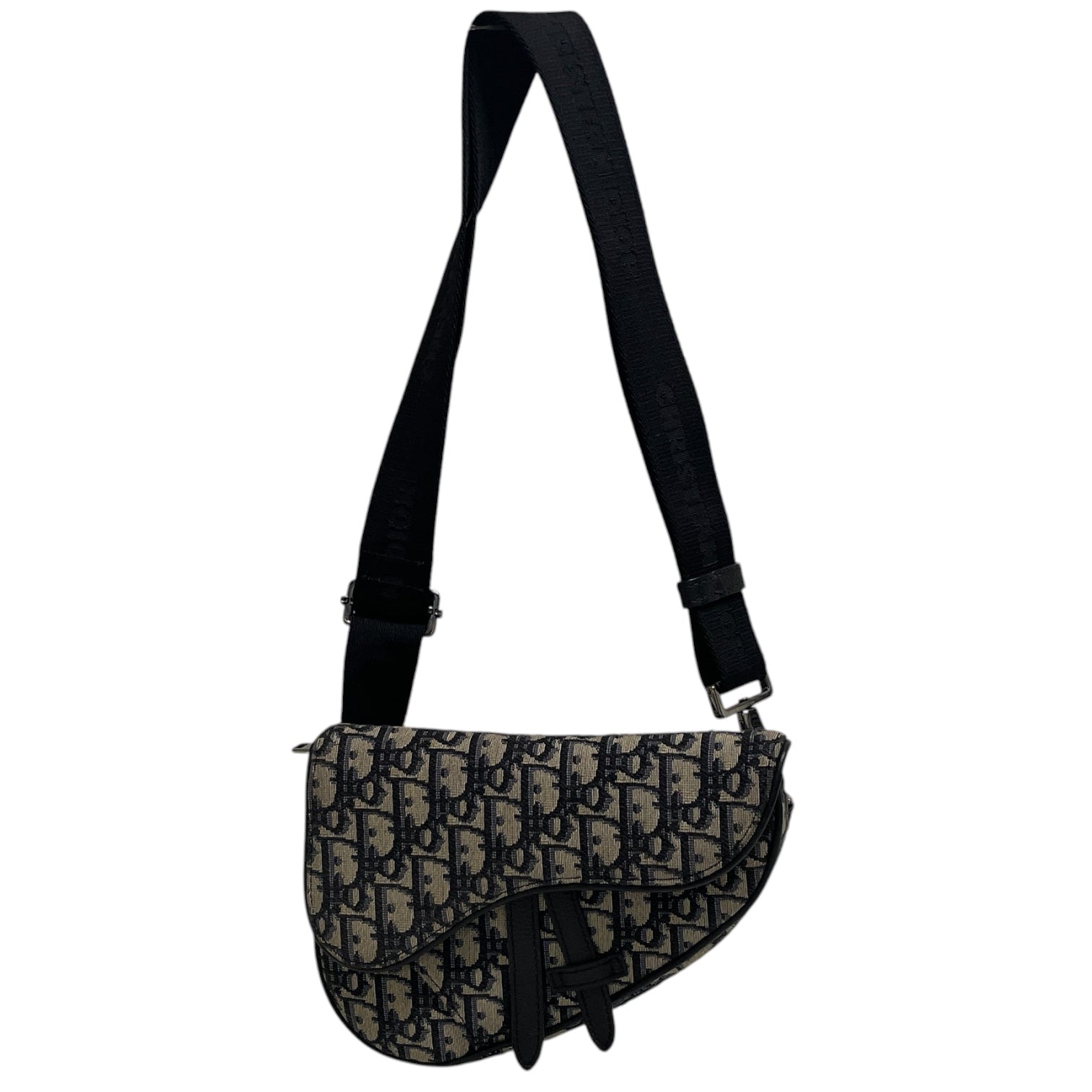 Christian Dior/Cross Body Bag/Monogram/Cotton/BEG/M6DTWJ6/NAVY MONOGRAM view 1