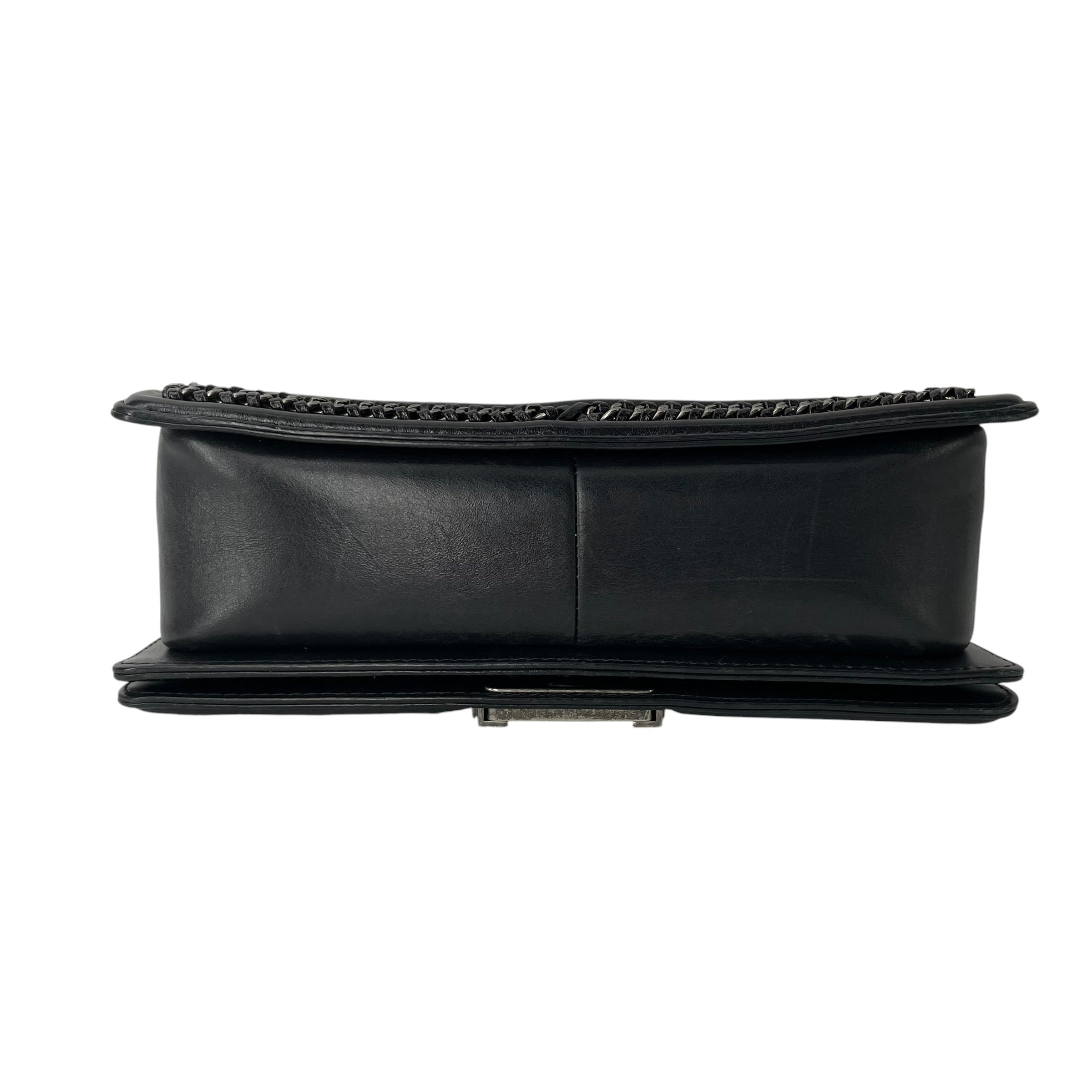 CHANEL/Cross Body Bag/Leather/BLK/21206470 QUILTED CHAIN BORDER view 6