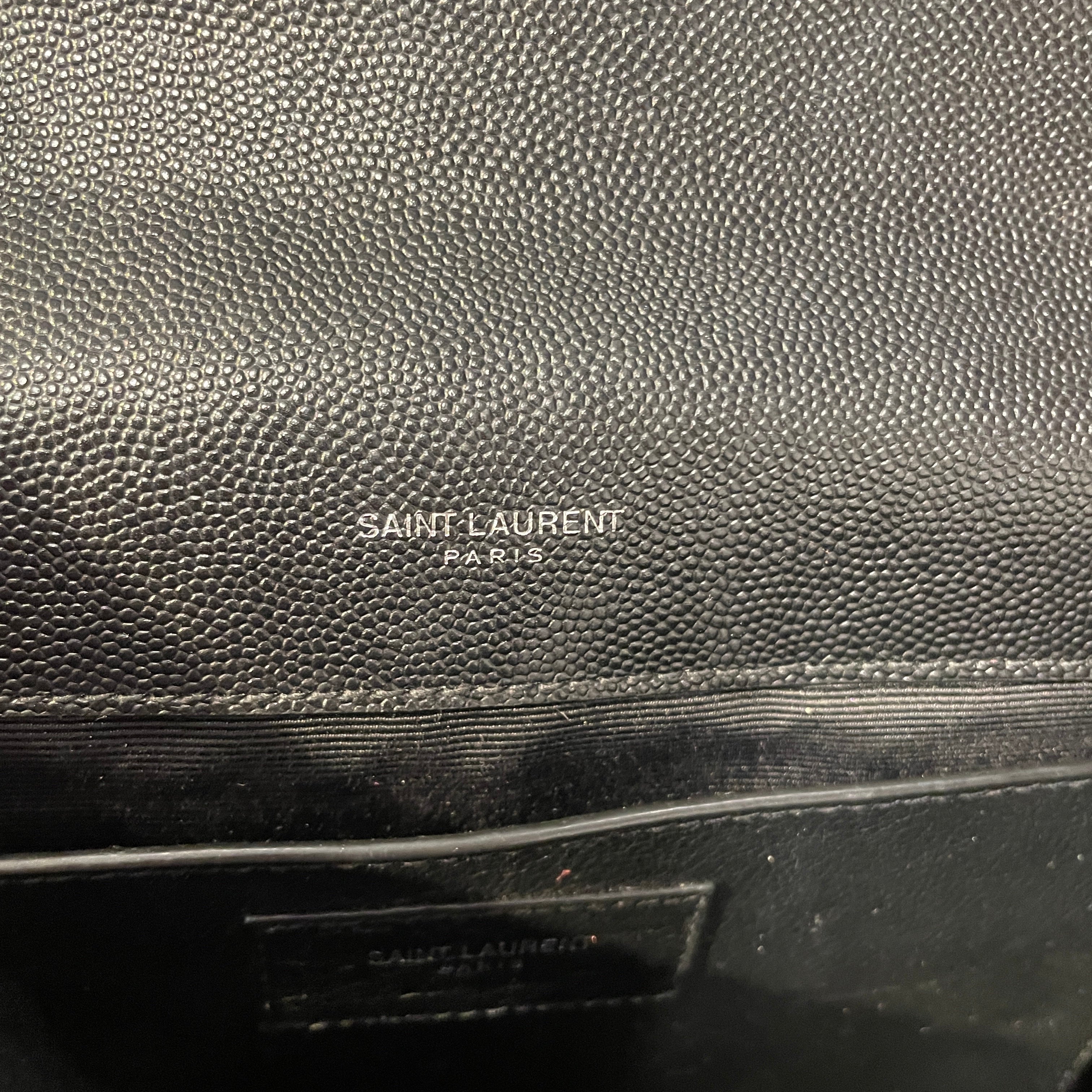 YVES SAINT LAURENT/Bag/Leather/BLK/ENVELOPE SILVER HARDWARE view 4