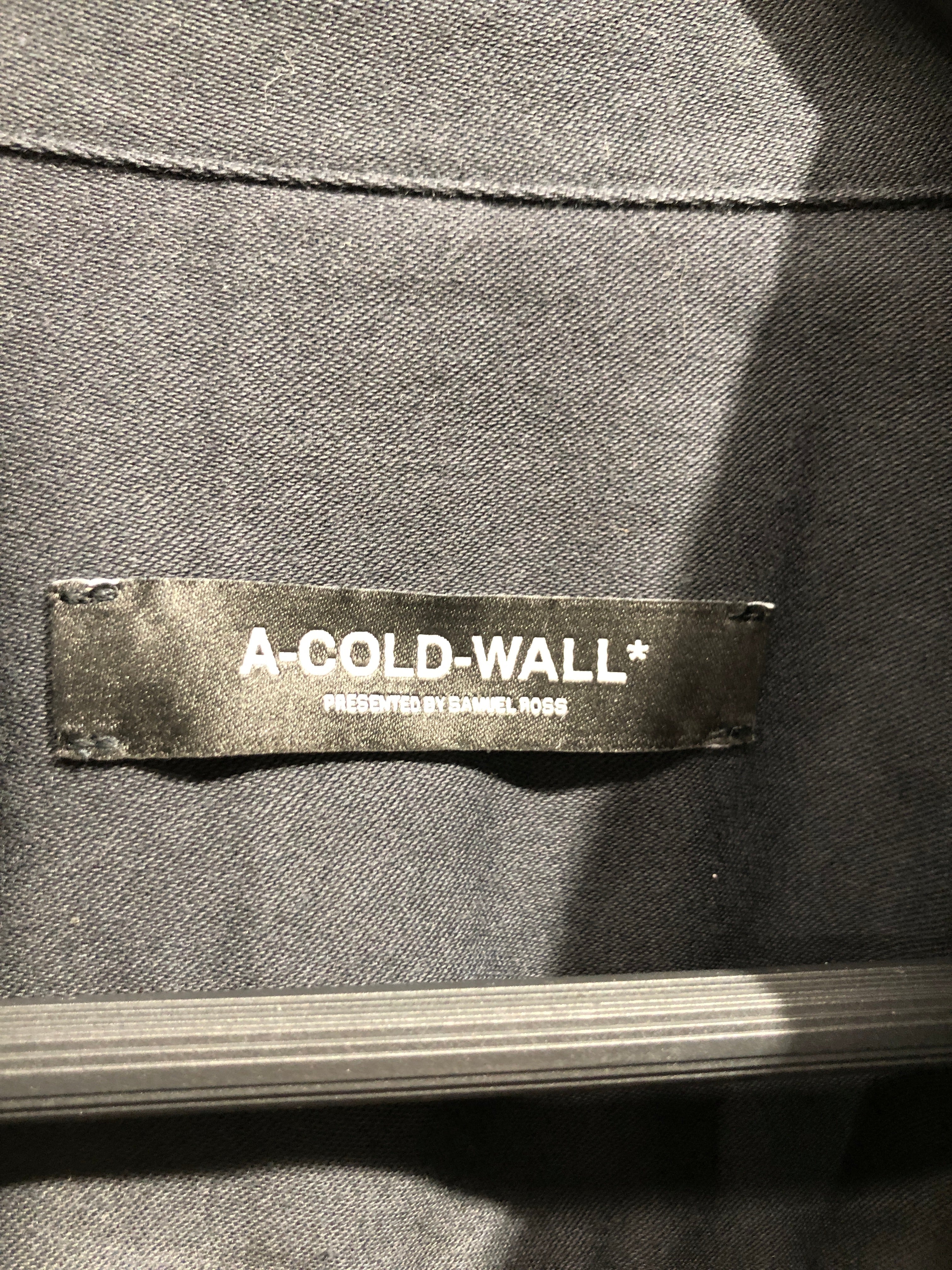 A-COLD-WALL/Jacket/50/Cotton/BLK/STRIA SHIRT JACKET W/ ORANGE view 3