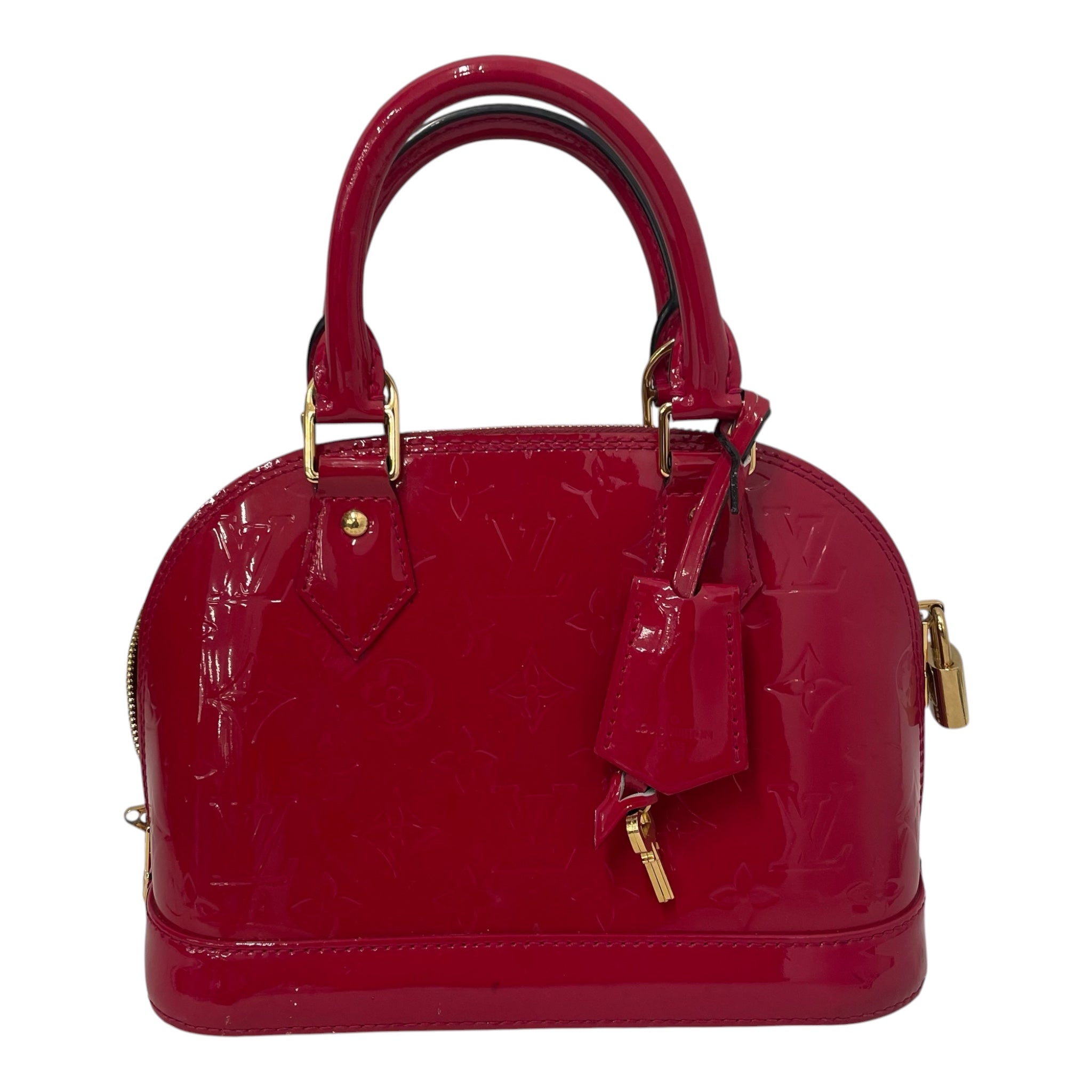 LOUIS VUITTON/Hand Bag/Hombre Check/Leather/RED/Alma BB monogram view 1