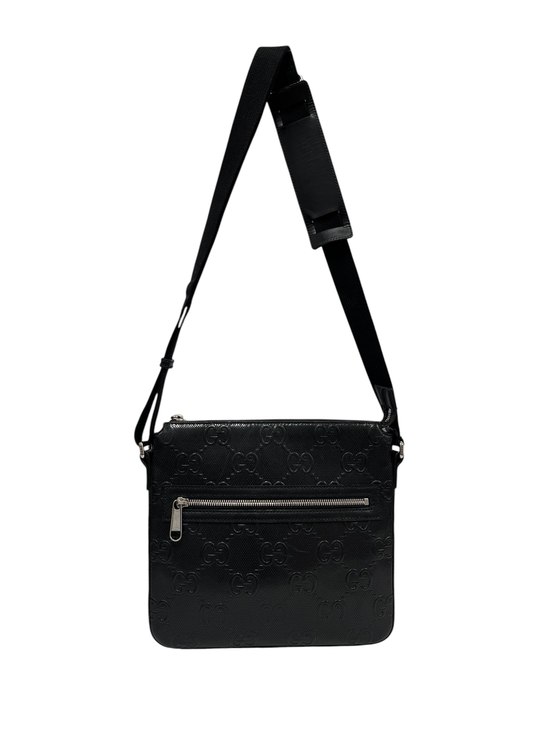 GUCCI/Cross Body Bag/Monogram/Leather/BLK/406410-498879 view 1