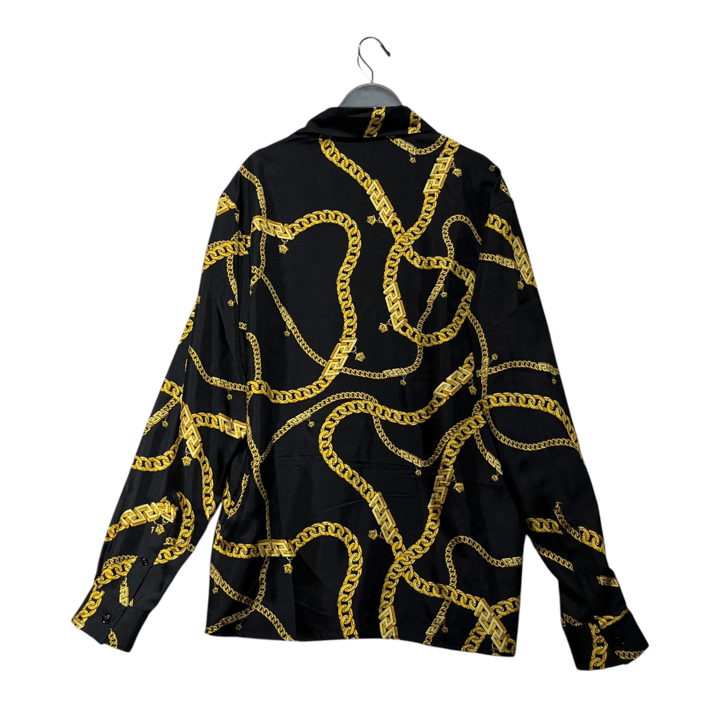 VERSACE/LS Shirt/50/Silk/BLK/All Over Print/gold chains view 2