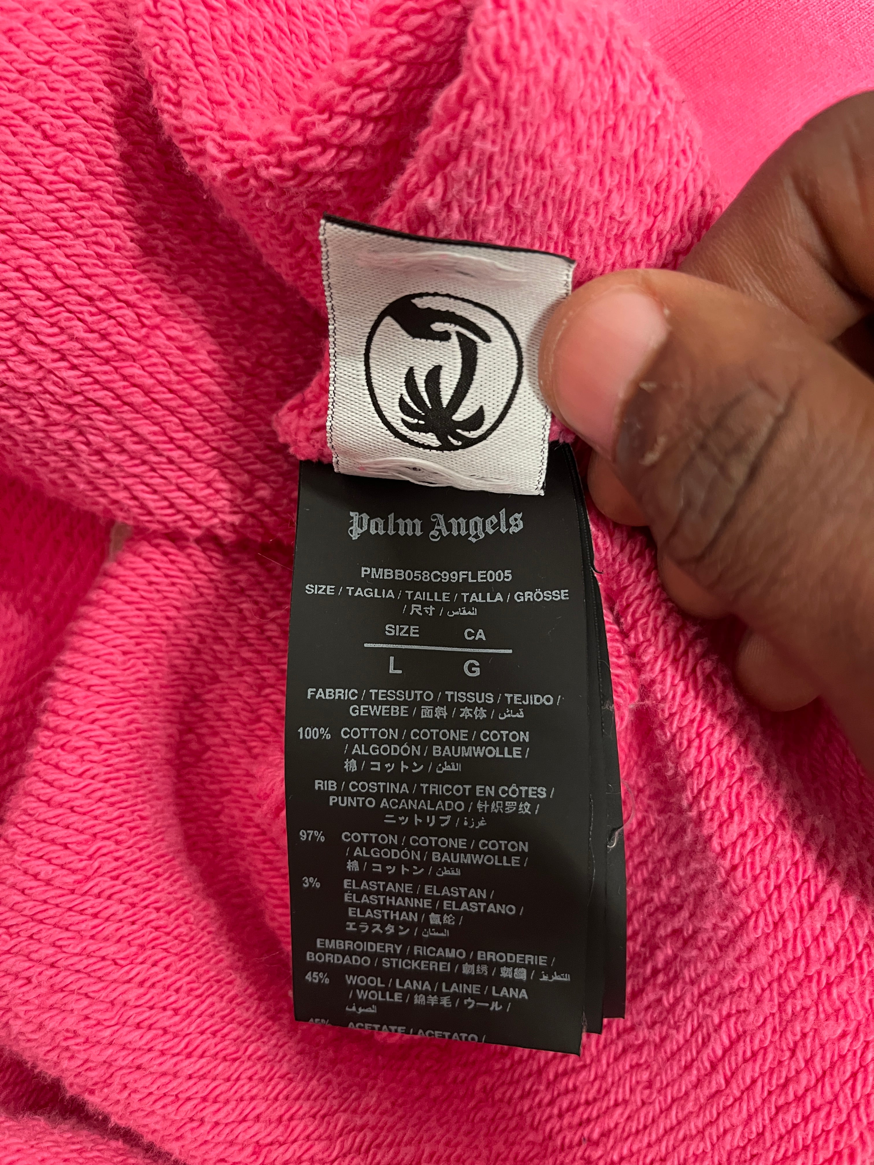 Palm Angels/Hoodie/L/Graphic/Cotton/PNK/Pullover/SS23 TUFTED DECAP BEAR view 5