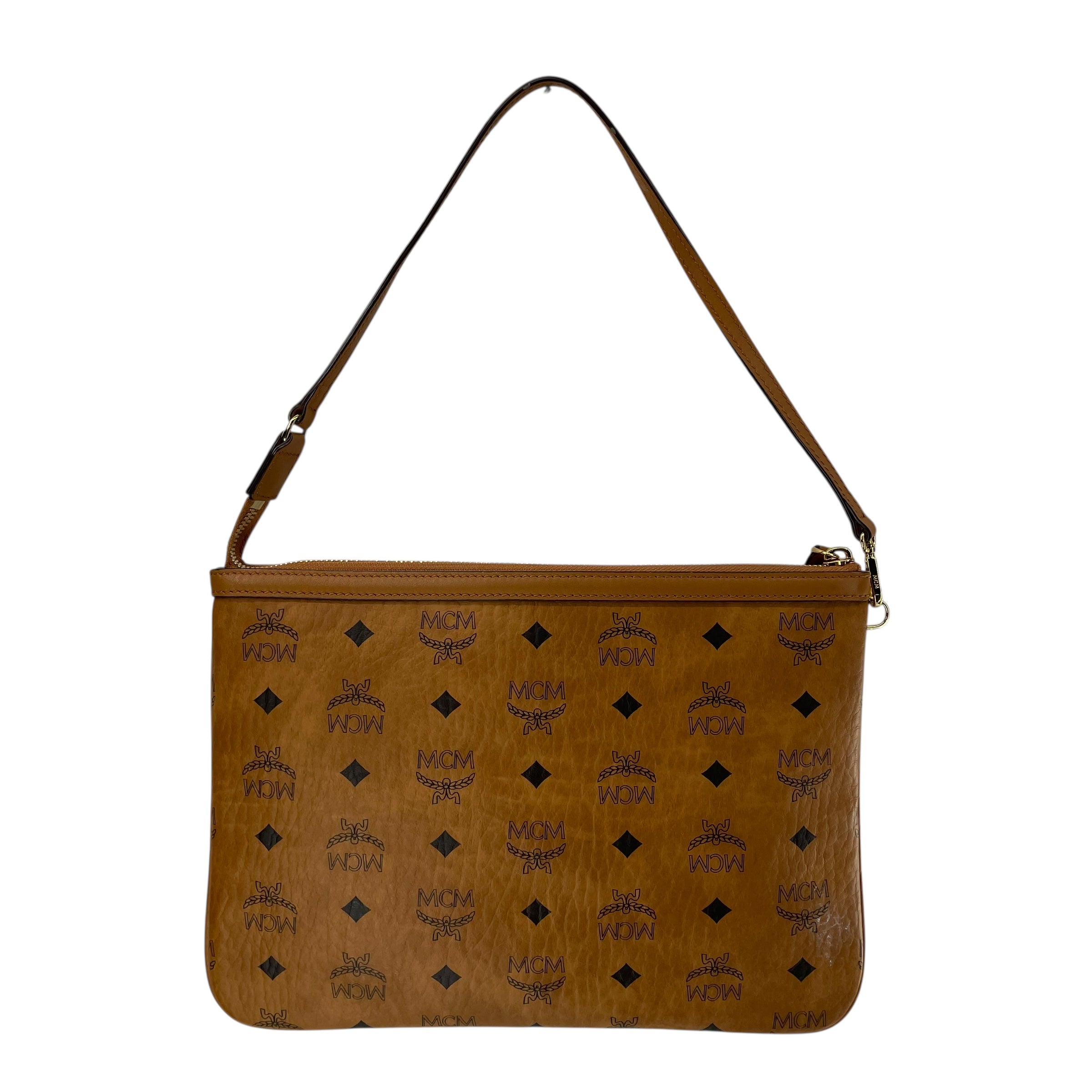 MCM/Pouch/All Over Print/Leather/CML/SHOULDER STRAP BLK MONOGAM view 1