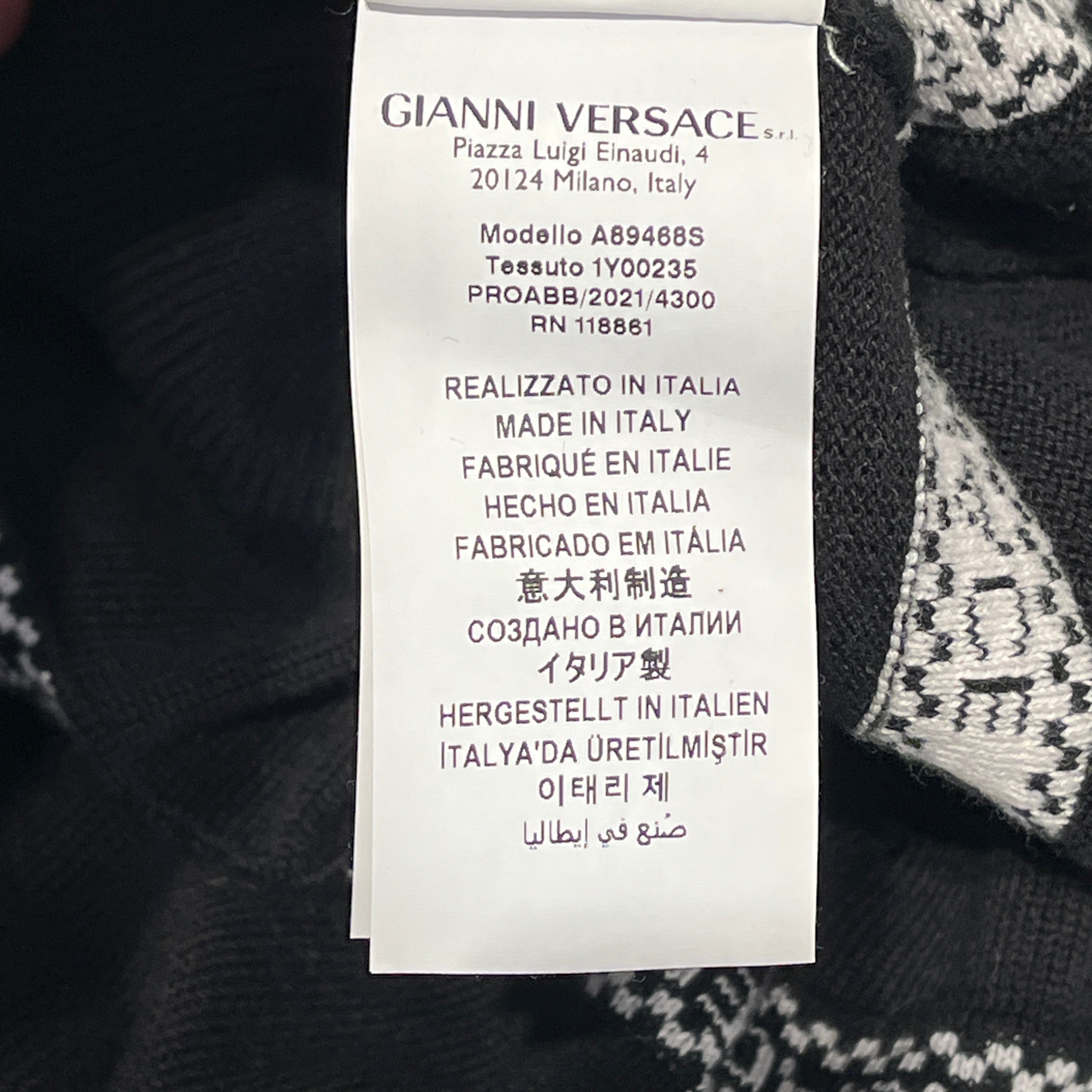VERSACE/Sweatshirt/L/Cotton/BLK/striped versace view 5