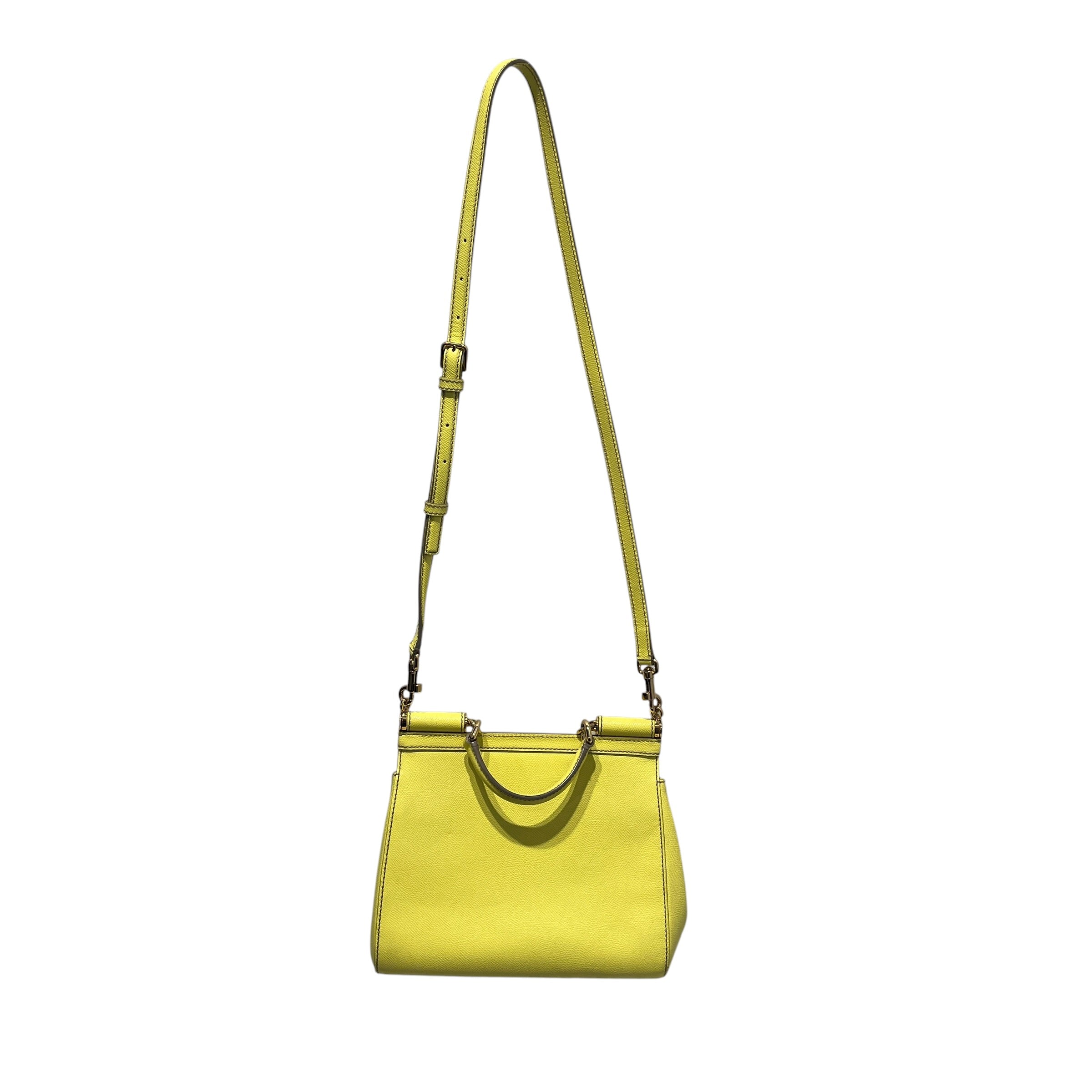 DOLCE&GABBANA/Hand Bag/Leather/YEL/SICILY DAUPHINE/LEOPARD LINING view 6