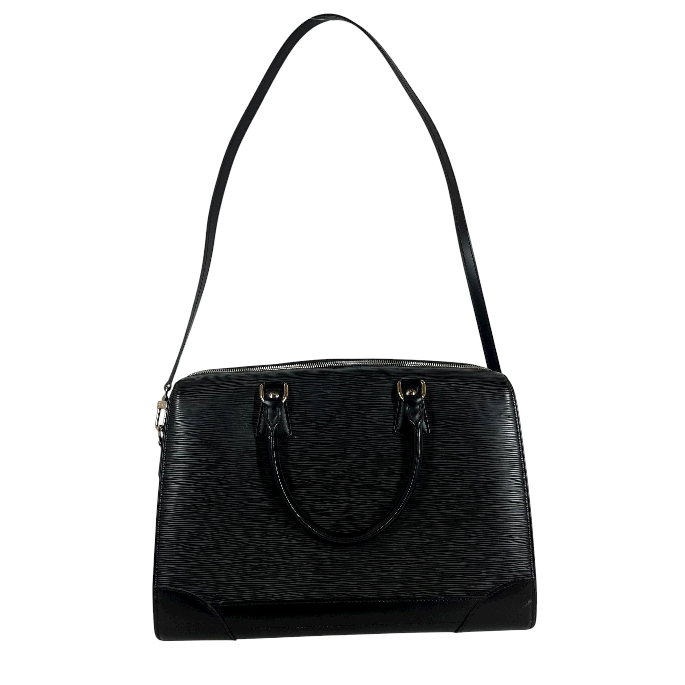 LOUIS VUITTON/Hand Bag/OS/Leather/BLK/epi key view 2