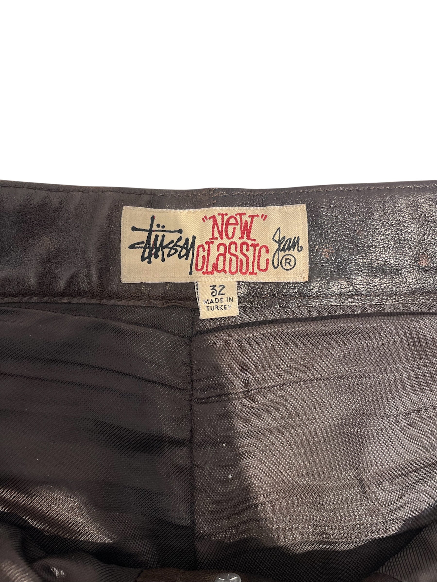 STUSSY/Pants/32/Leather/BRW/LEATHER NEW CLASSIC PANTS view 4