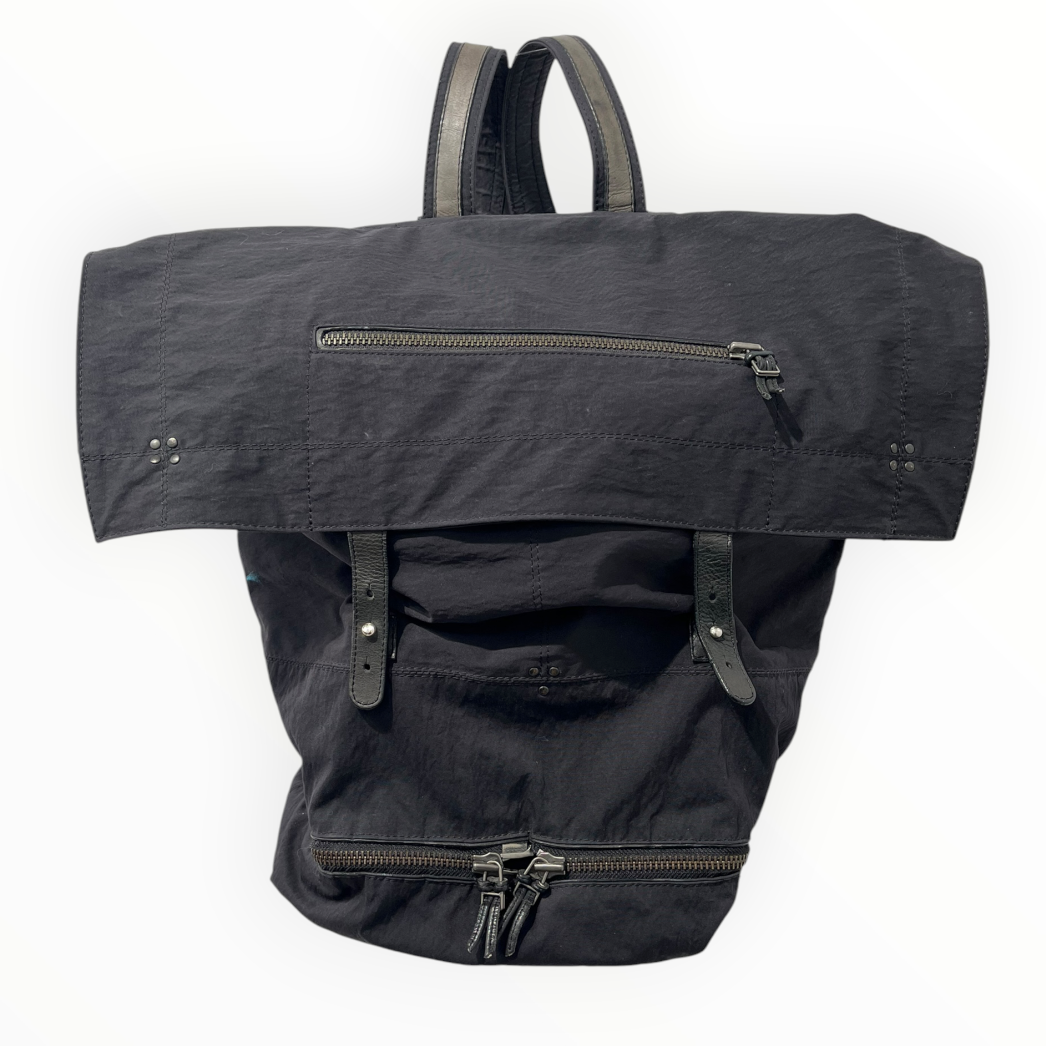 Jerome Dreyfuss/Backpack/Nylon/BLK/BOTTOM ZIP FLAP CLOSURE PIERRE view 1