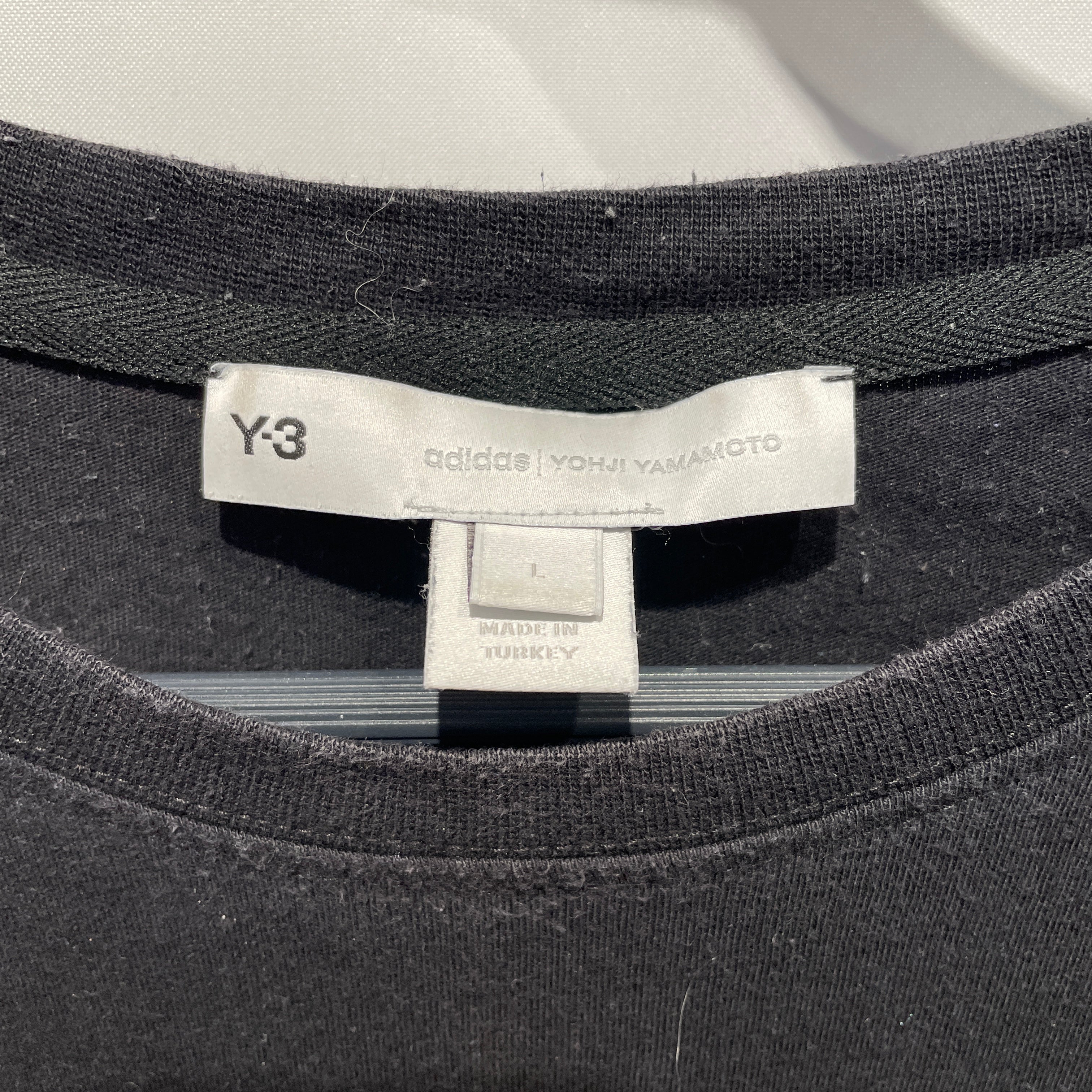 Y-3/T-Shirt/L/Cotton/BLK/Black Yohji Rubber Logo Shirt view 2