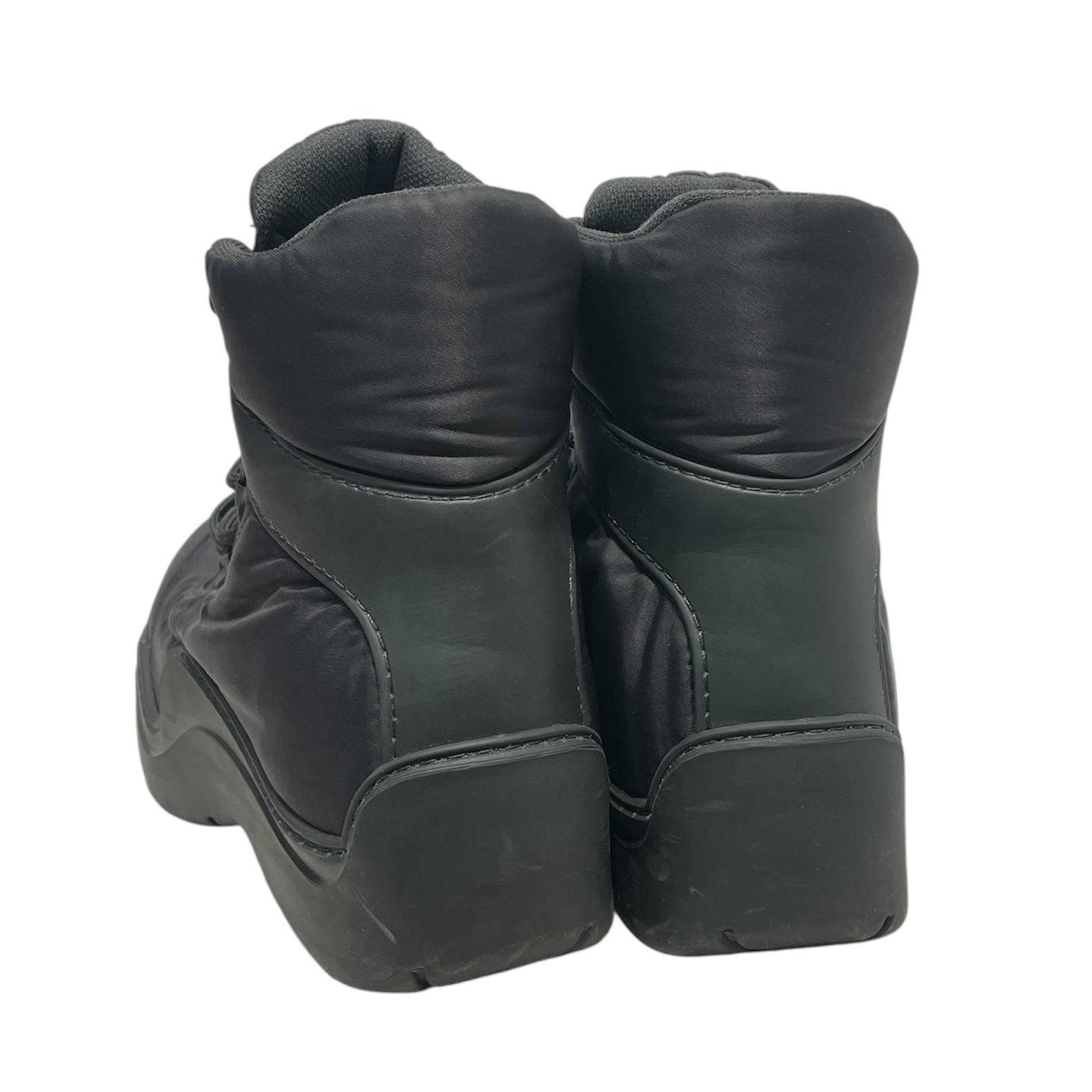 BOTTEGA VENETA/Lace Up Boots/US 9/Nylon/GRY/PUDDLE BOMBER BOOT view 2