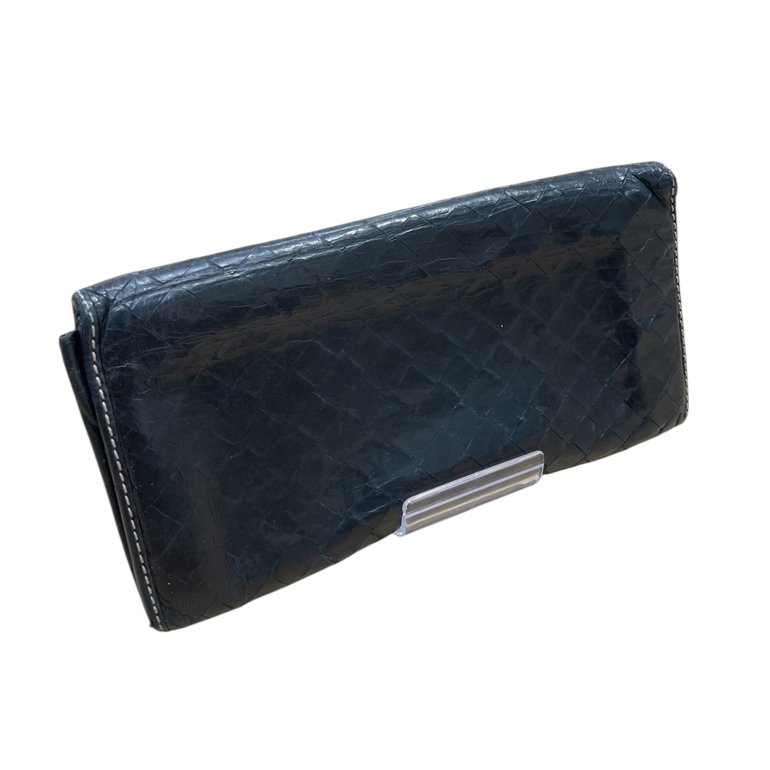 Vivienne Westwood/Wallet/Leather/BLK/L's/Woven w/ Silver Orb As is view 2